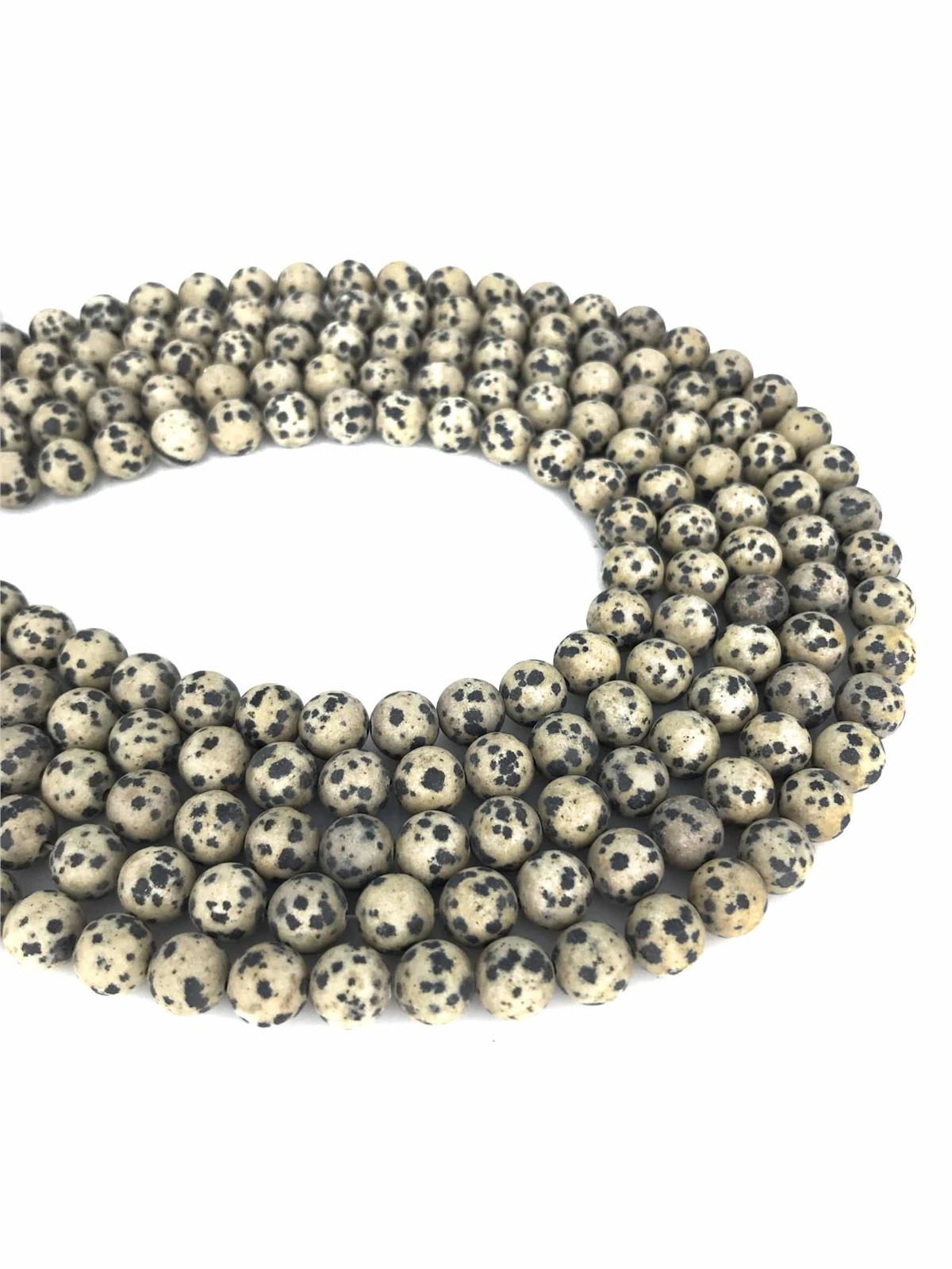 Dalmaçyalı Jasper Doğal Taş Küre Kesim 8mm Dizi