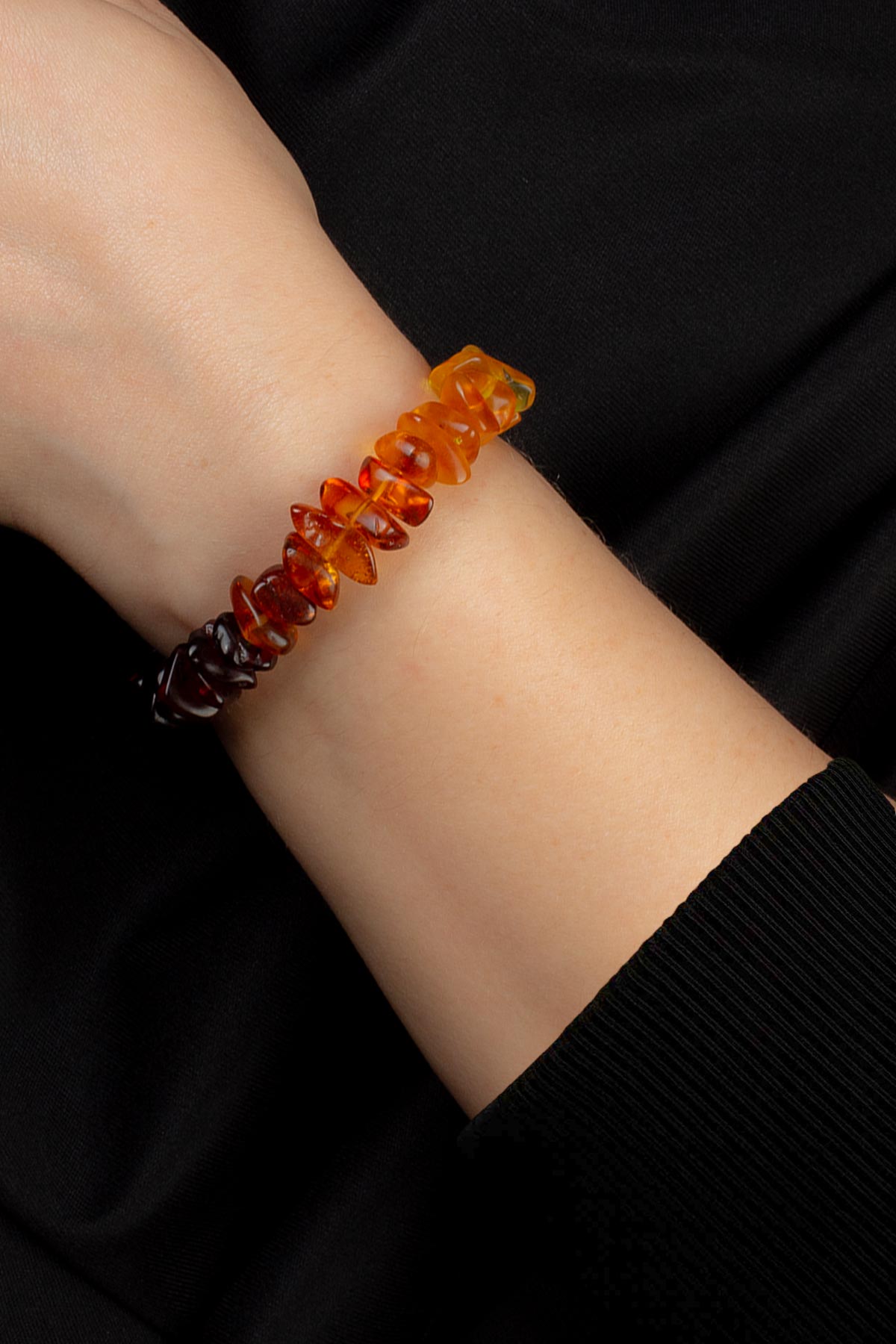 Damla Kehribar Parlak Tımbıl Kesim Yetişkin Bileklik 12,90-13,40gr