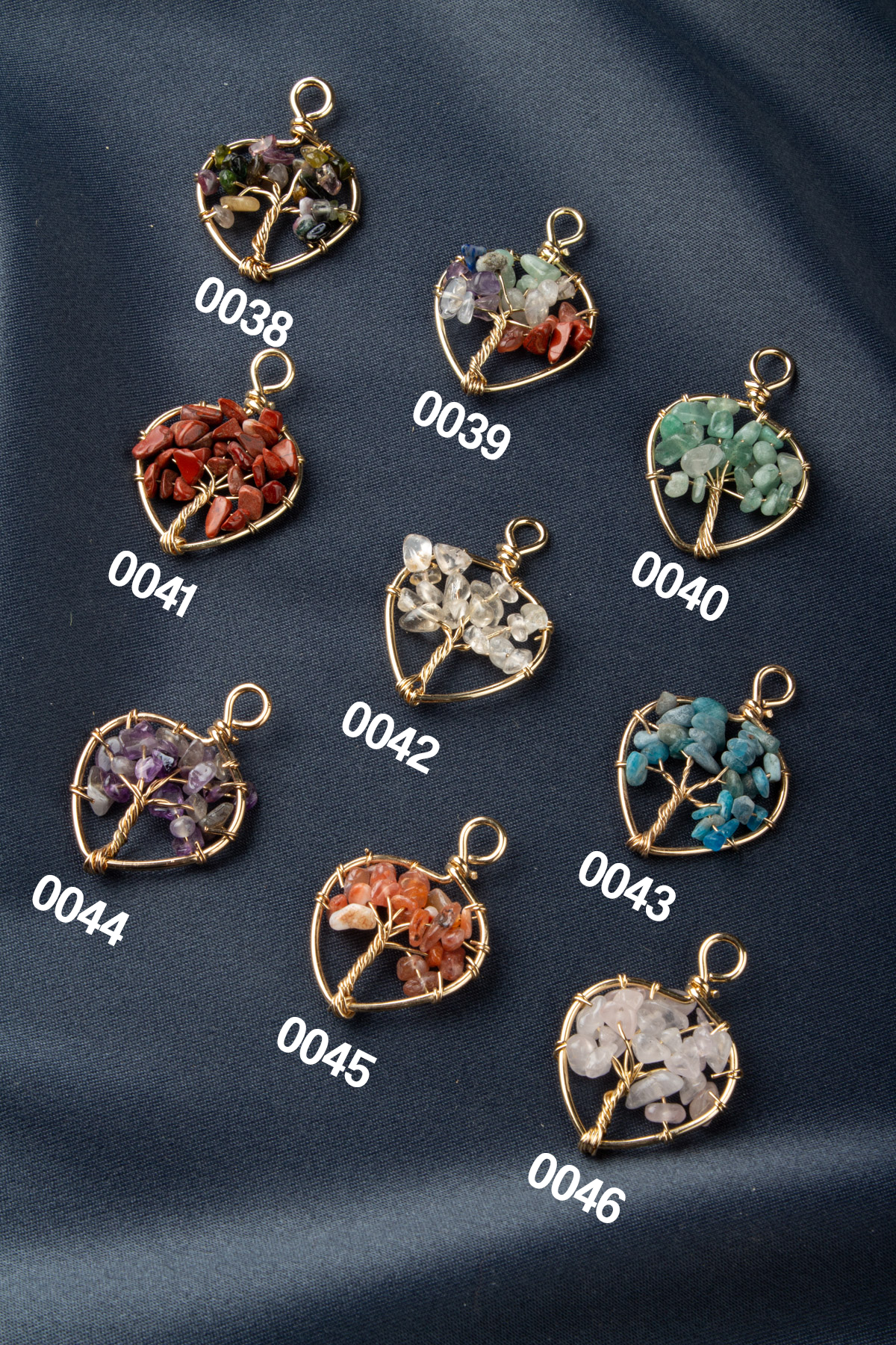 Doğal Taş Hayat Ağacı Kesim 38x25mm Kolye Ucu Modelleri