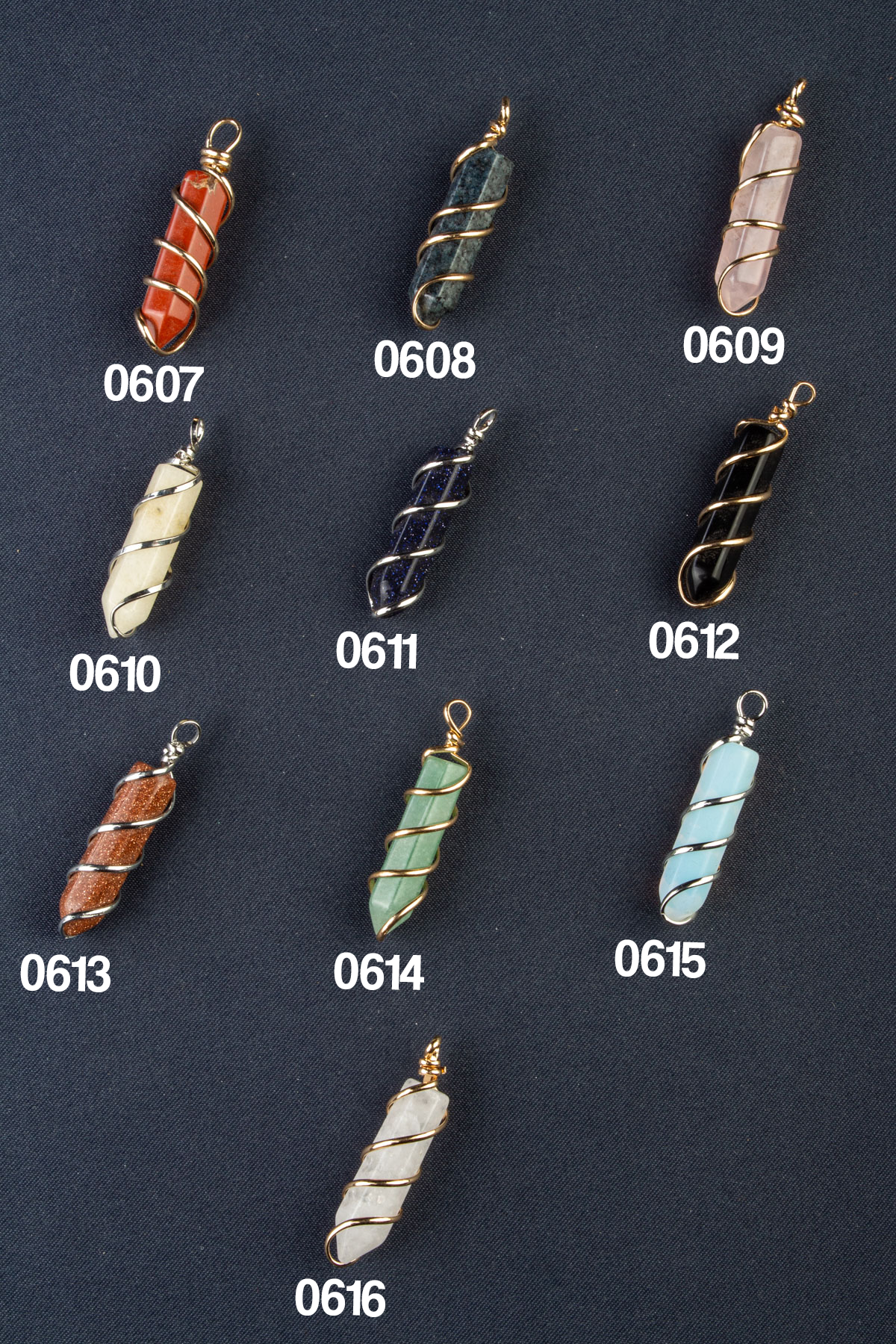 Doğal Taş Örgülü Çivi Kesim 36x10mm Kolye Ucu Modelleri