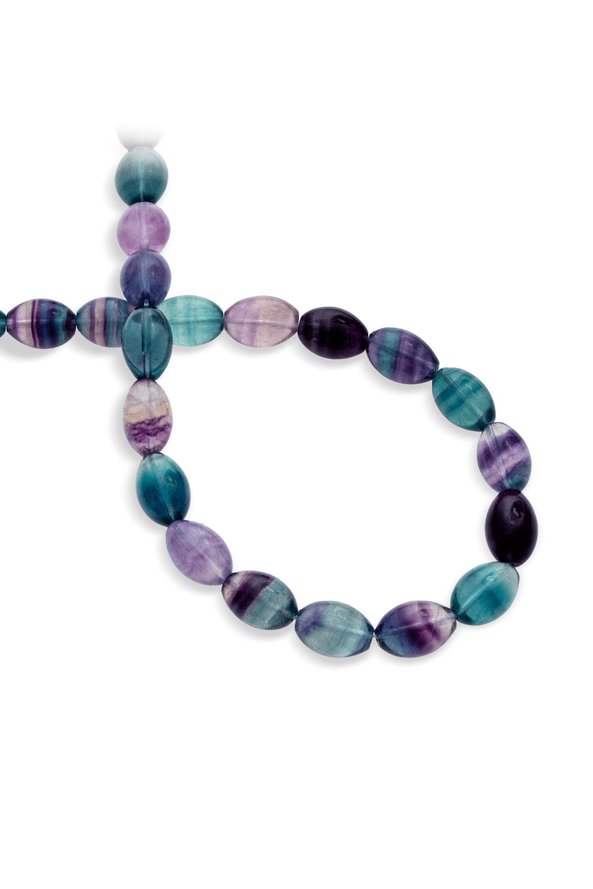 Florit Doğal Taş Tombul Arpa Kesim 10x14mm Dizi