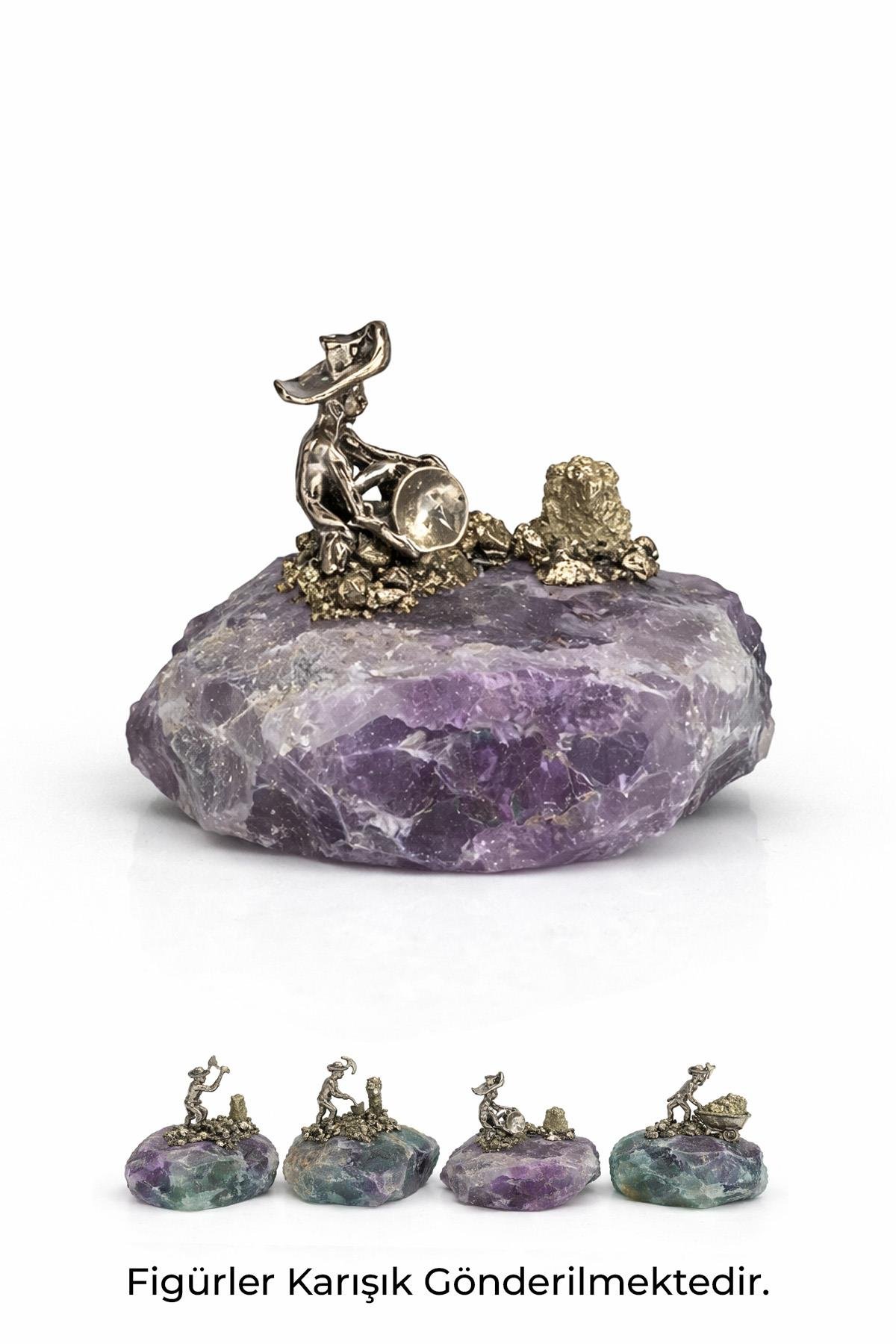 Florit Taşı Pirit Taşı İşlemeli