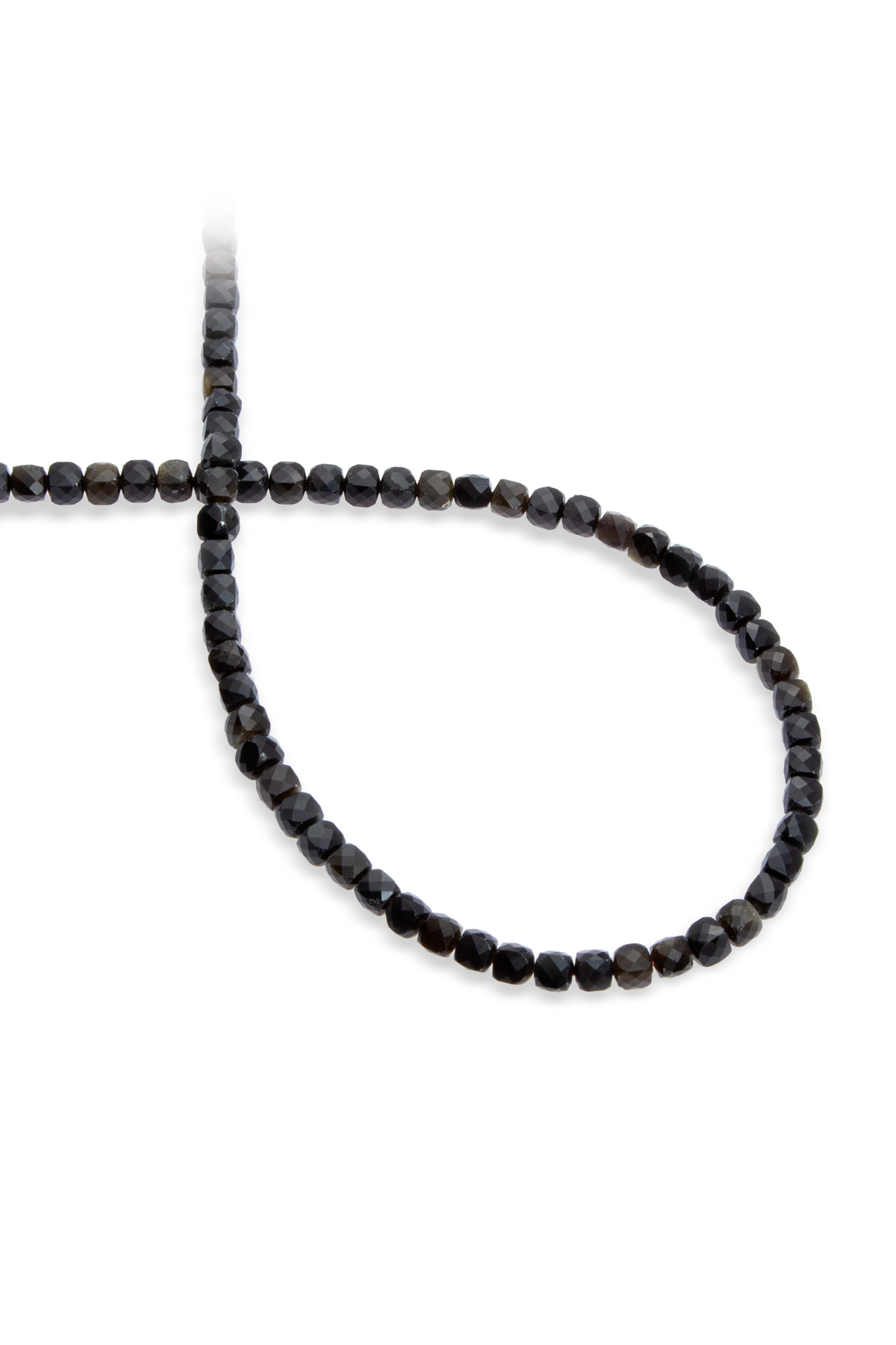 Gold Obsidyen Doğal Taş Küp Kesim 5mm Dizi