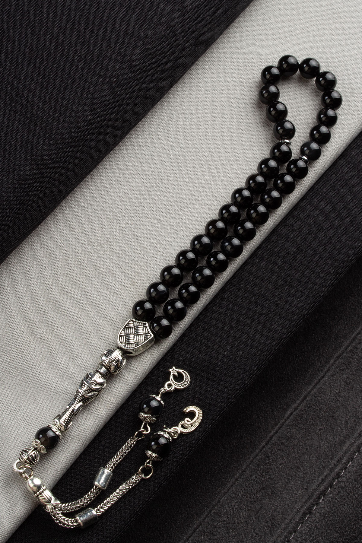 Göz Akik Doğal Taş Küre Kesim 33 lü 8mm Tesbih