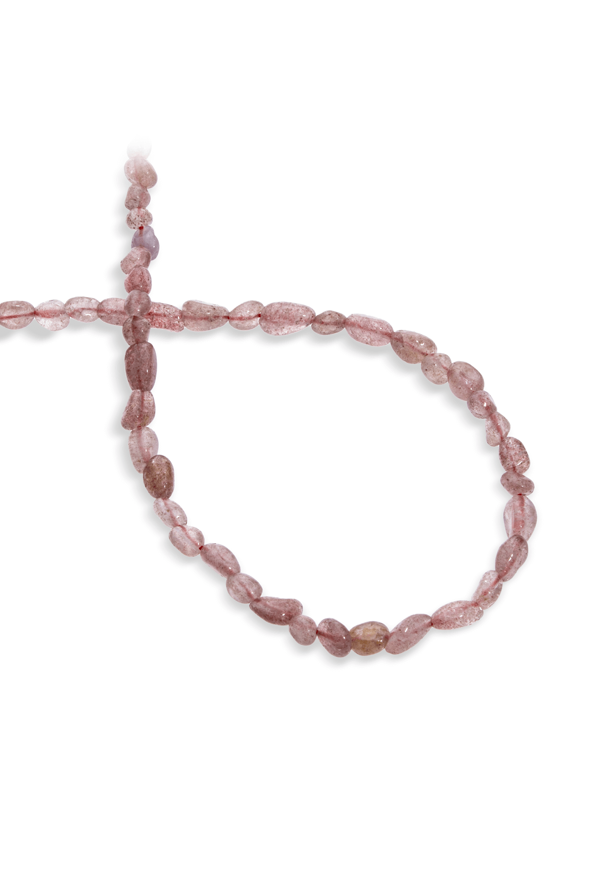 Gül Kuvars Doğal Taş Parlak Tımbıl Kesim 6x8mm Dizi