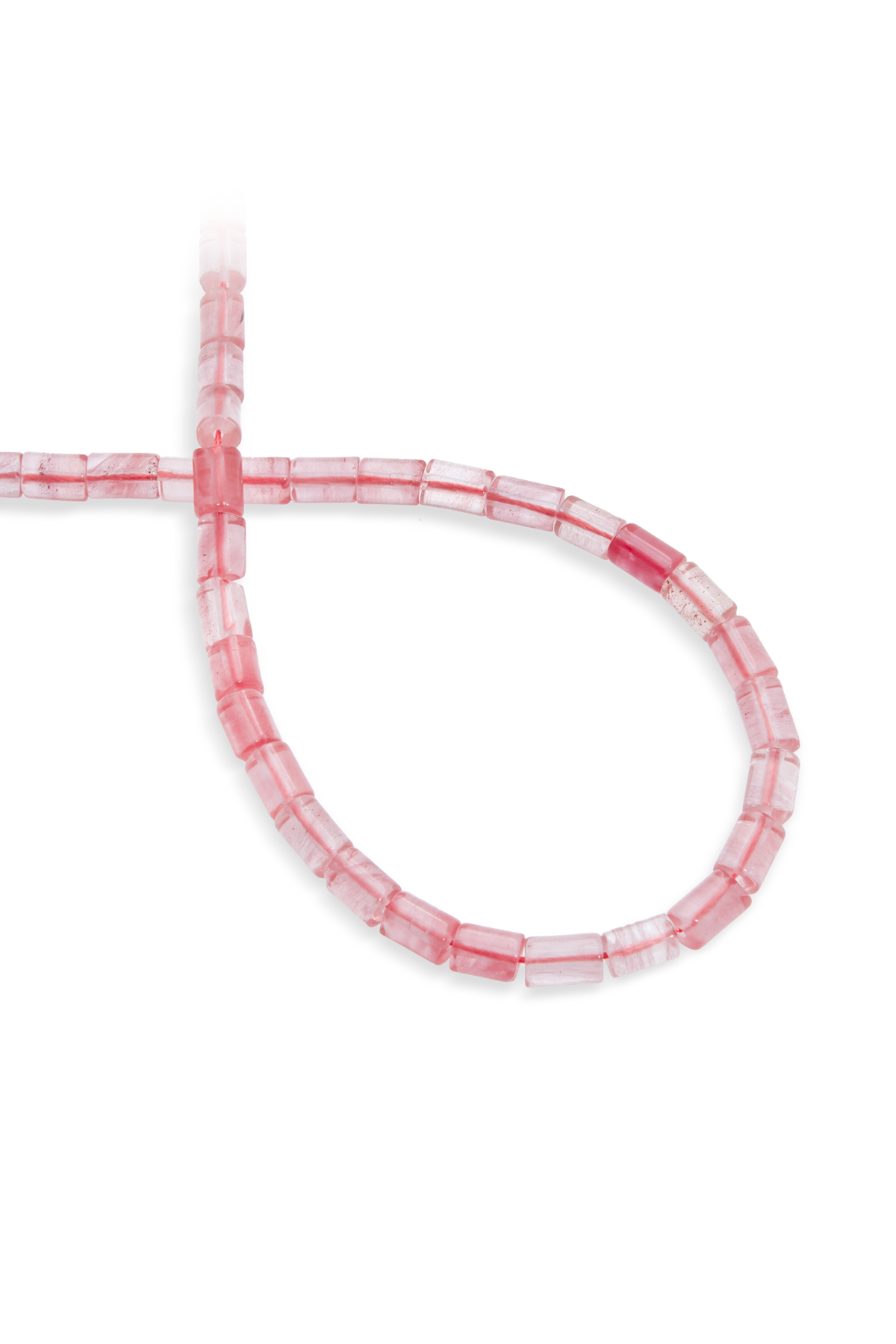 Gül Kuvars Doğal Taş Silindir Kesim 5x8mm Dizi