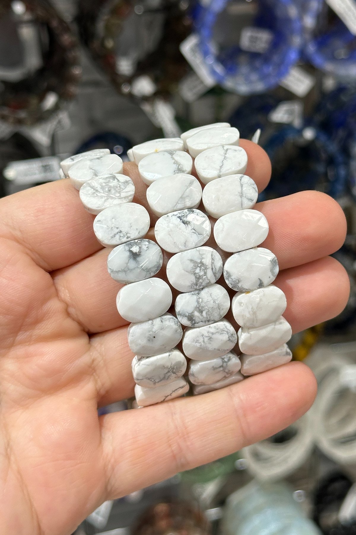 Havlit Doğal Taş Oval Kesim Bileklik