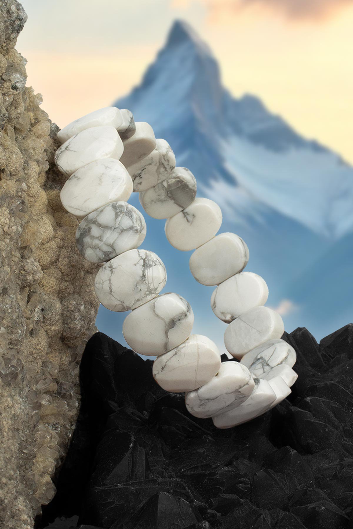 Havlit Doğal Taş Oval Kesim Bileklik