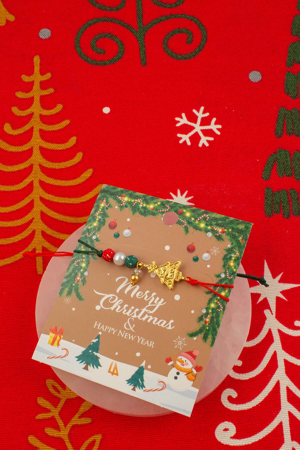 Hematit Doğal Taş Küre Kesim 6mm Çam Ağacı Motifli Makrome Bileklik