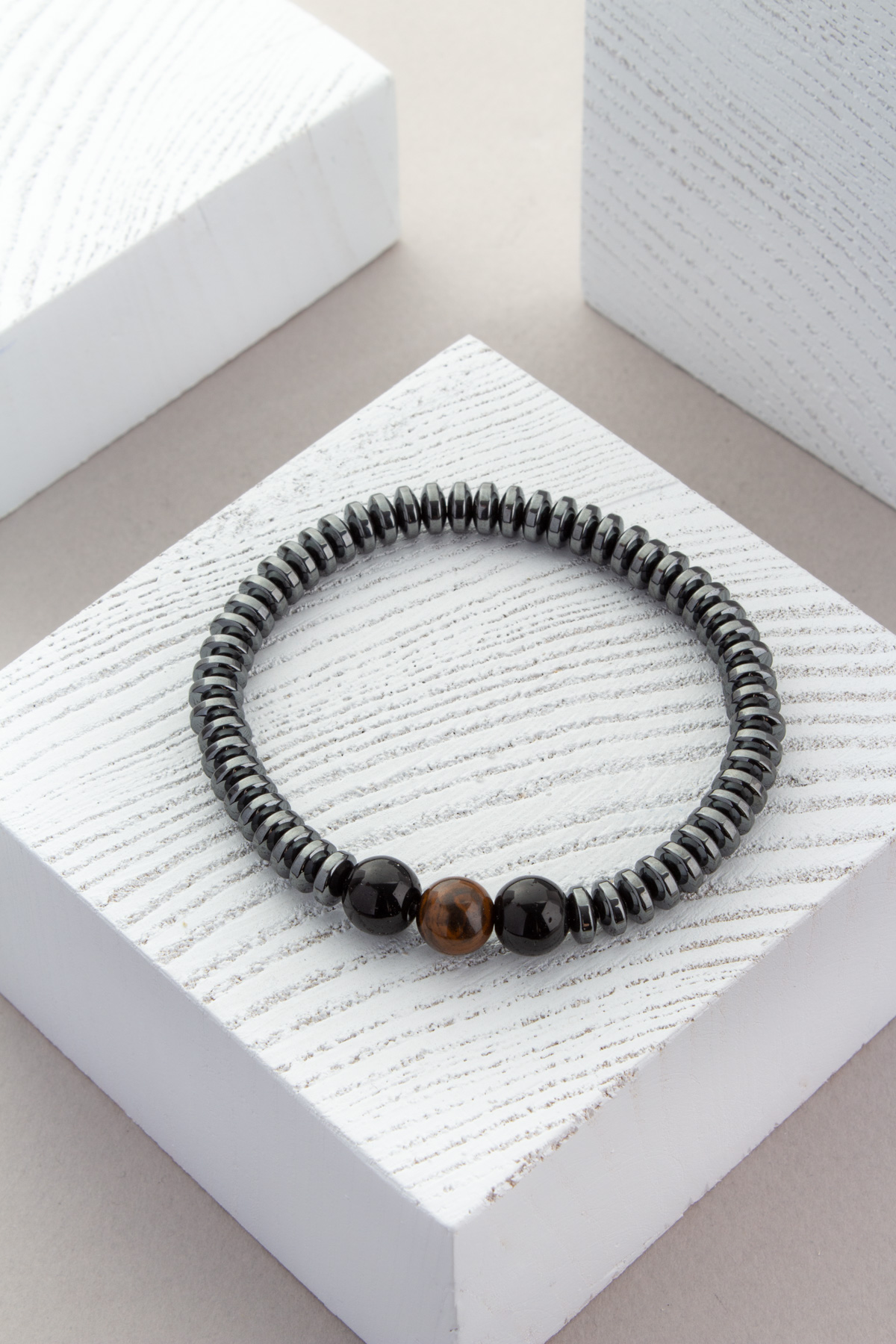 Hematit Kaplan Gözü Doğal Taş Rondela Kesim 6X2MM Bileklik