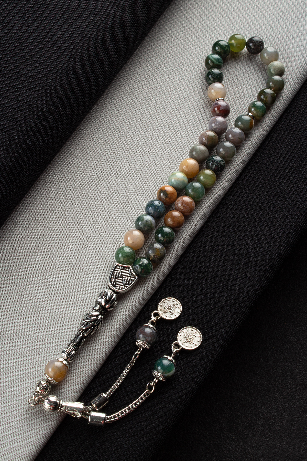 Hint Akik Doğal Taş Küre Kesim 33 lü 8mm Tesbih