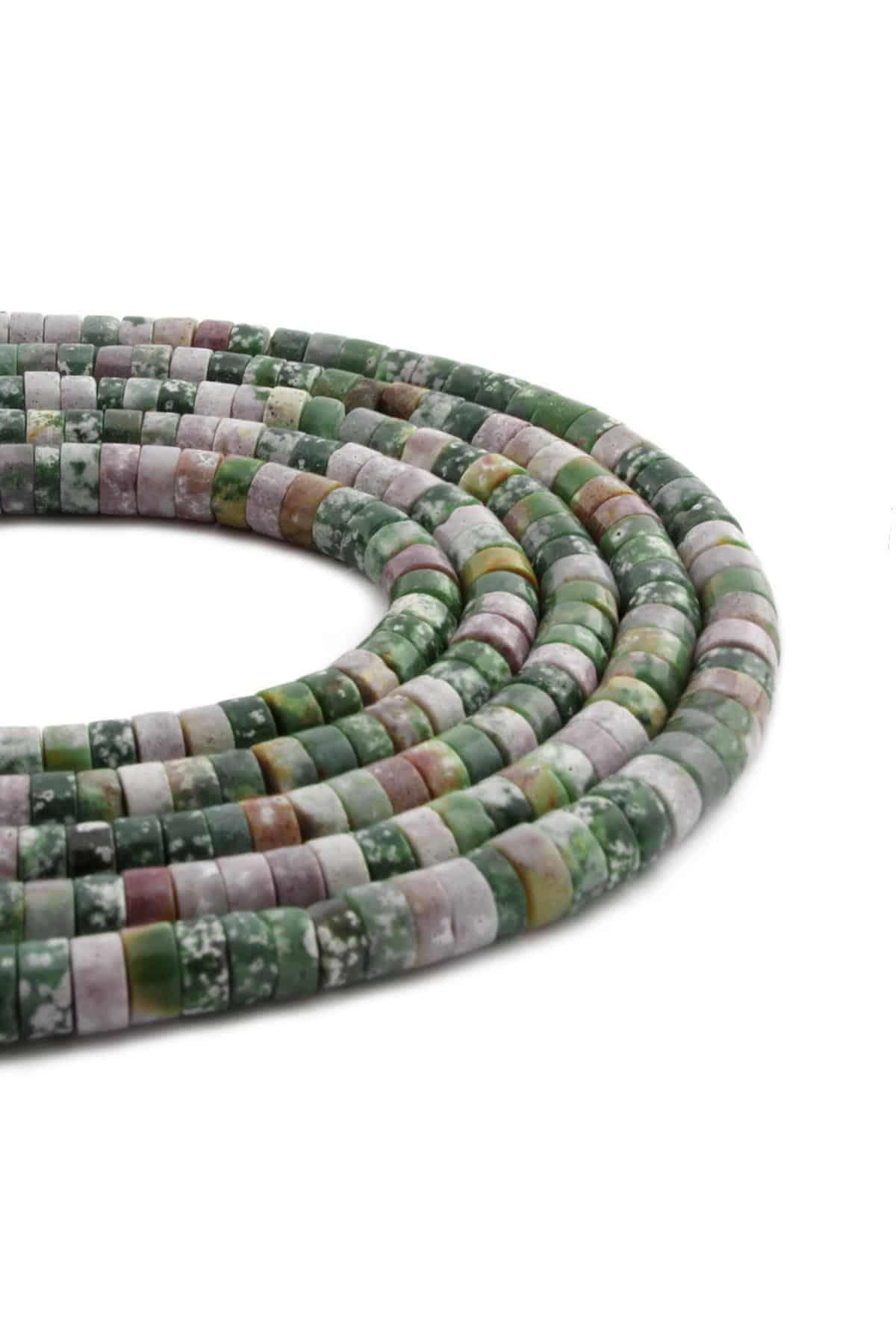 Hint Akik Doğal Taş Parlak Dore Kesim 6x3mm Dizi