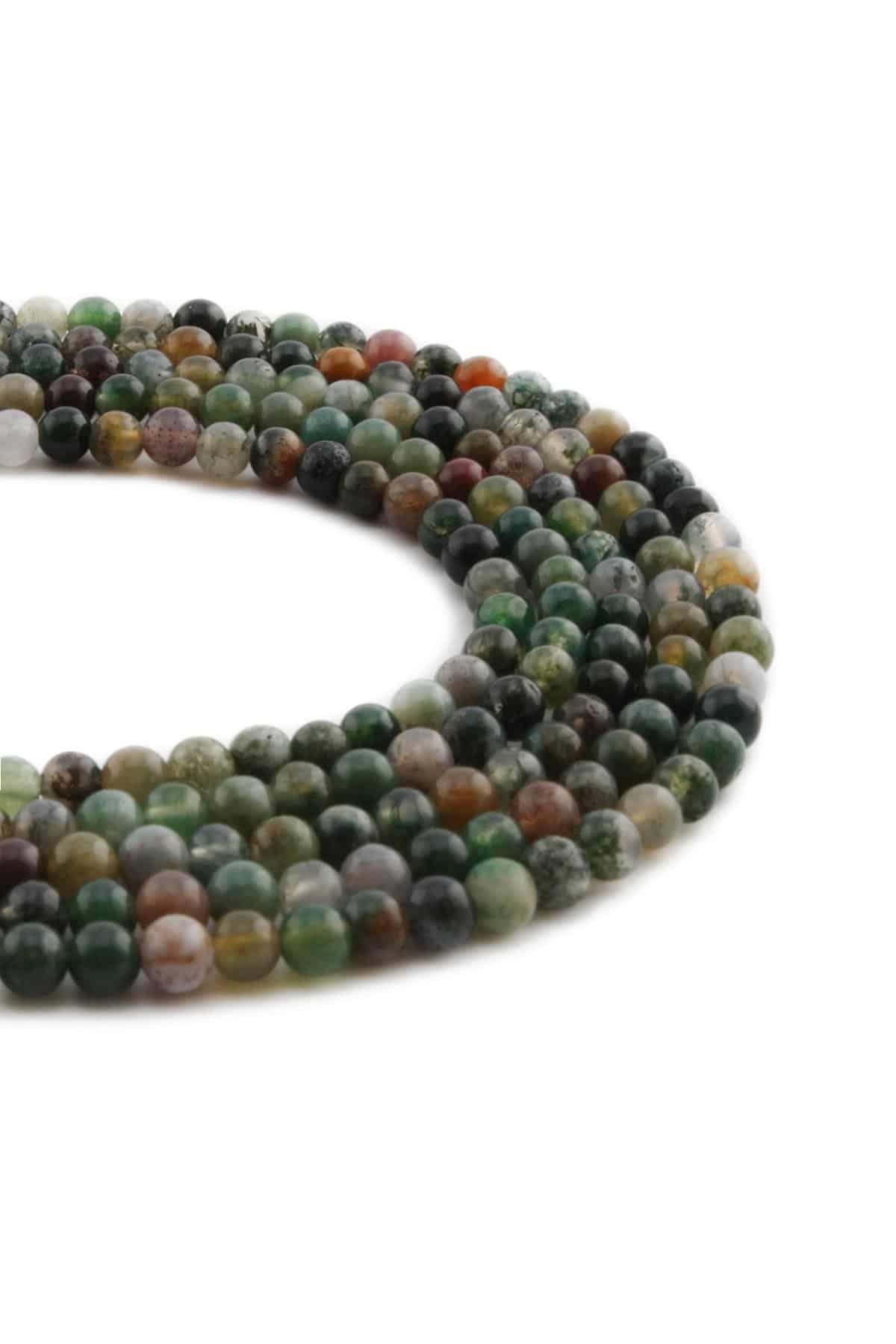 Hint Akik Doğal Taş Parlak Küre Kesim 4mm Dizi [AA]