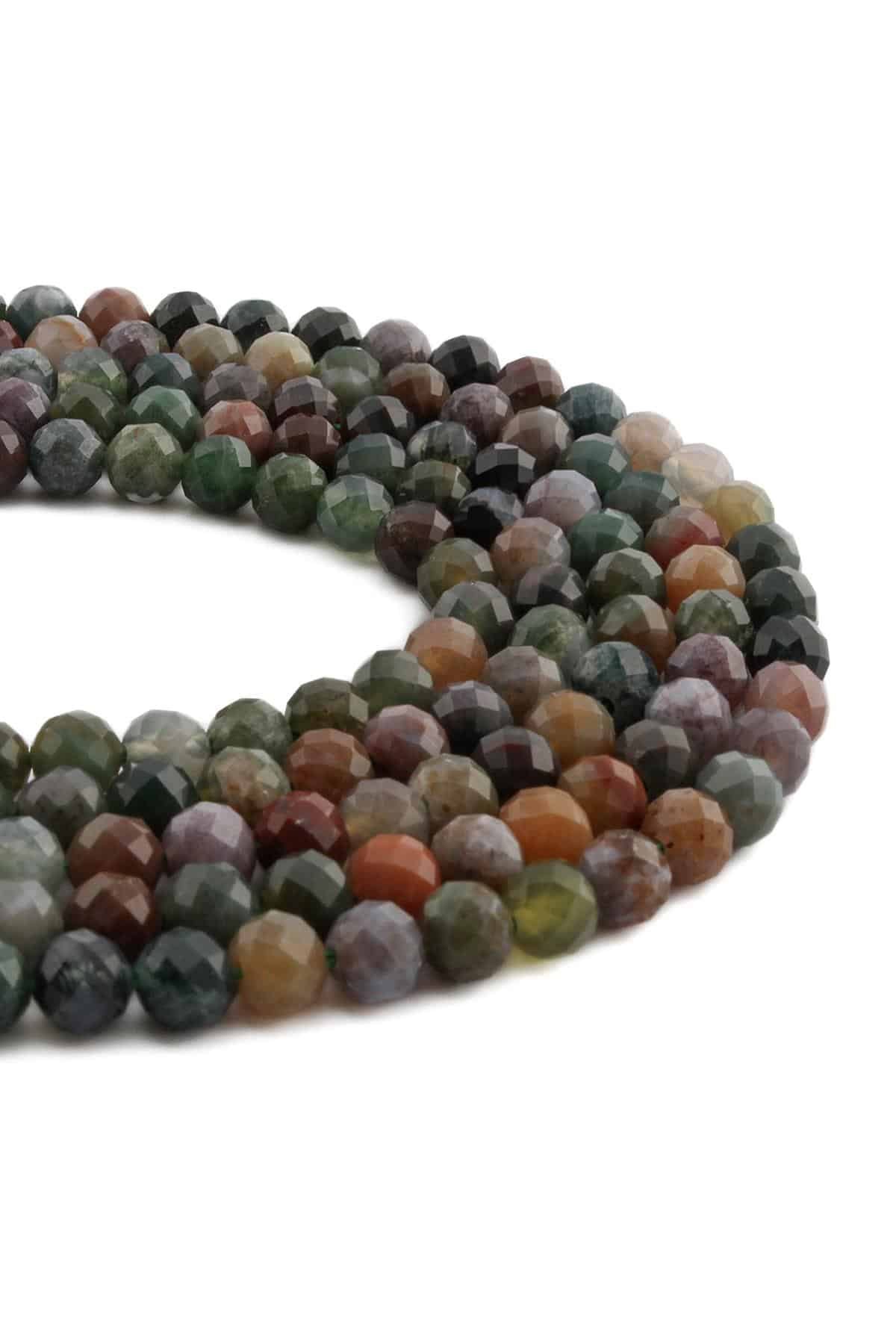 Hint Akik Doğal Taş Parlak Küre Kristal Kesim 6mm Dizi