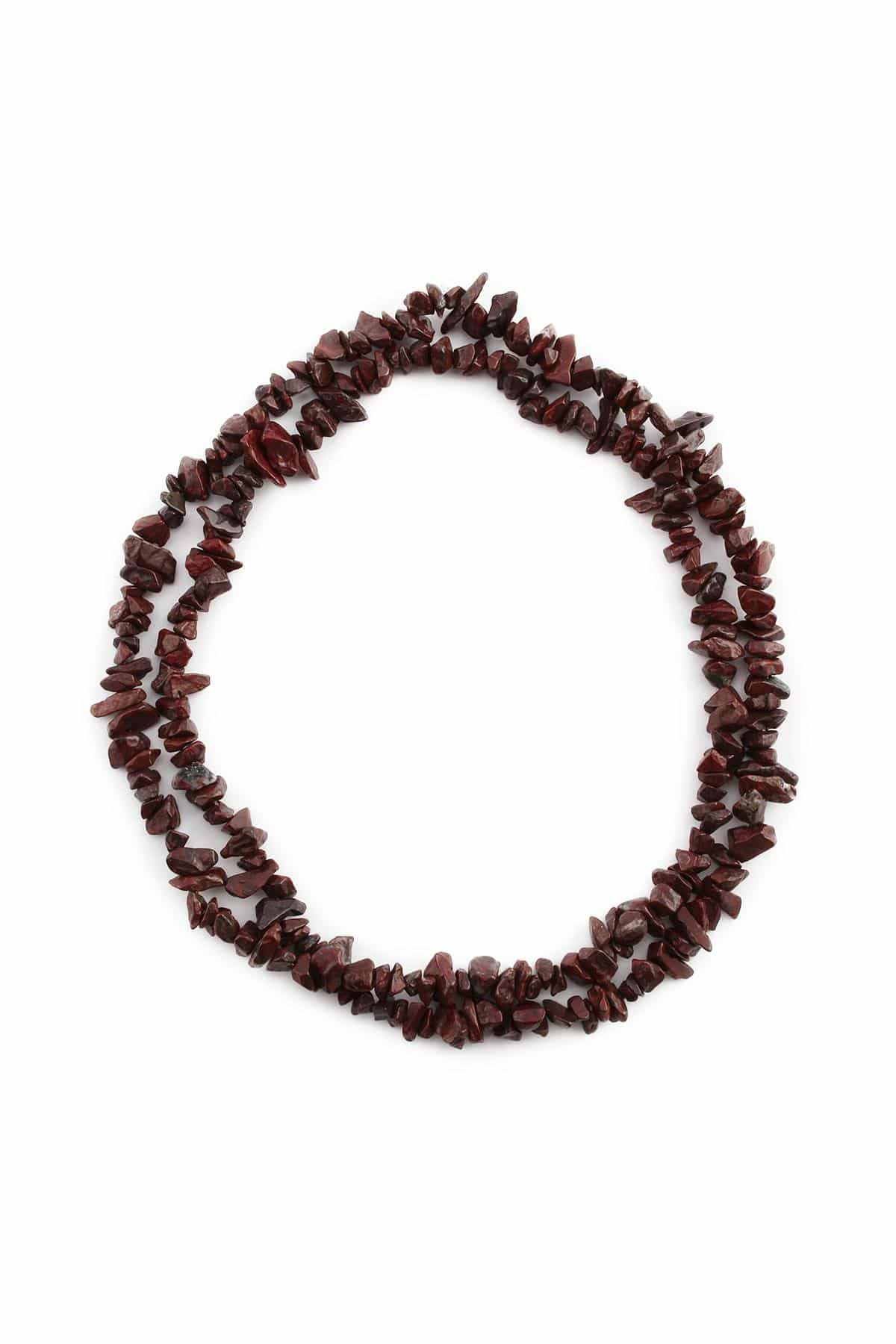 Jasper Doğal Kırık Taş Orta Boy Parlak 5x8mm Dizi