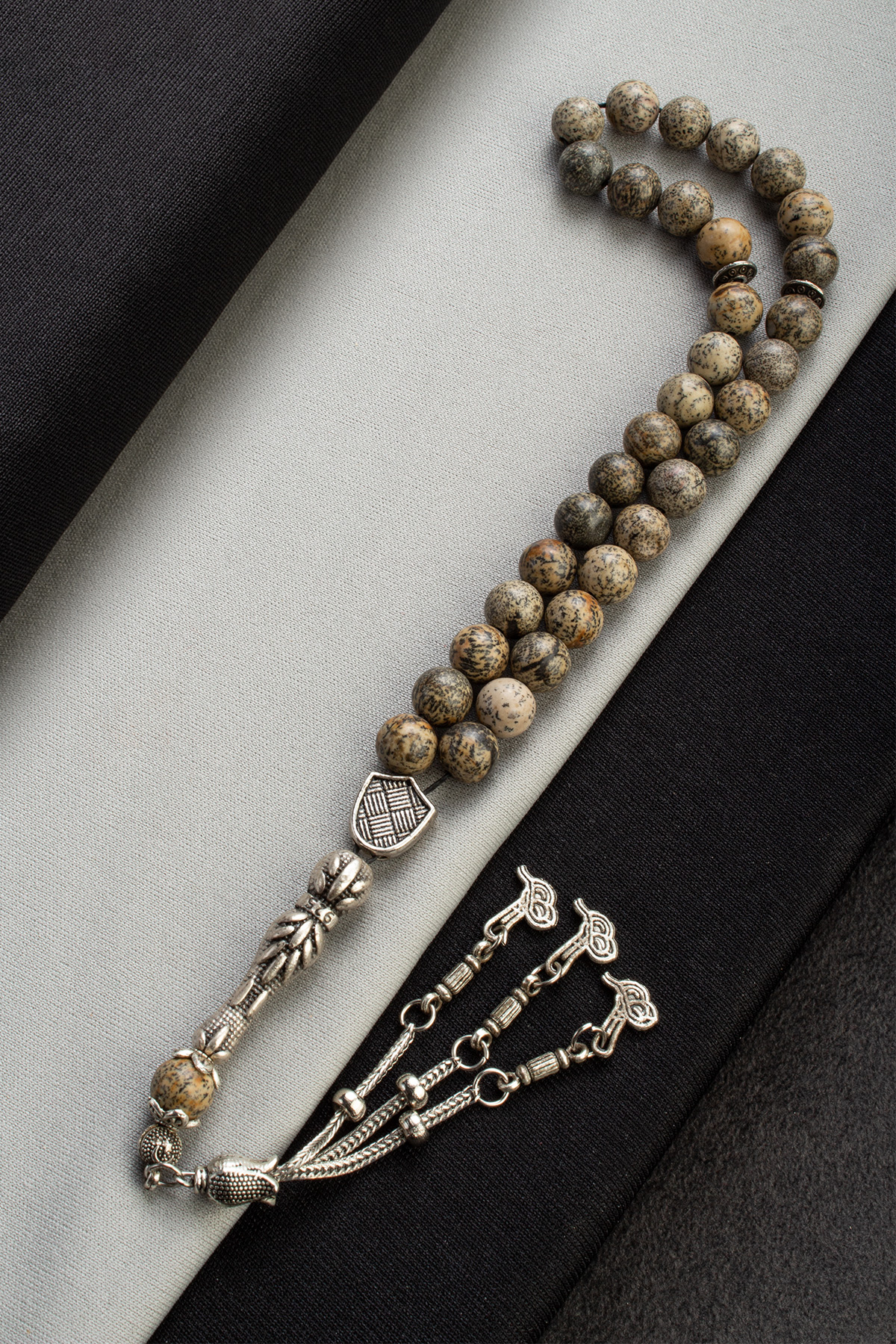 Jasper Doğal Taş Küre Kesim 33 lu 8mm Tesbih