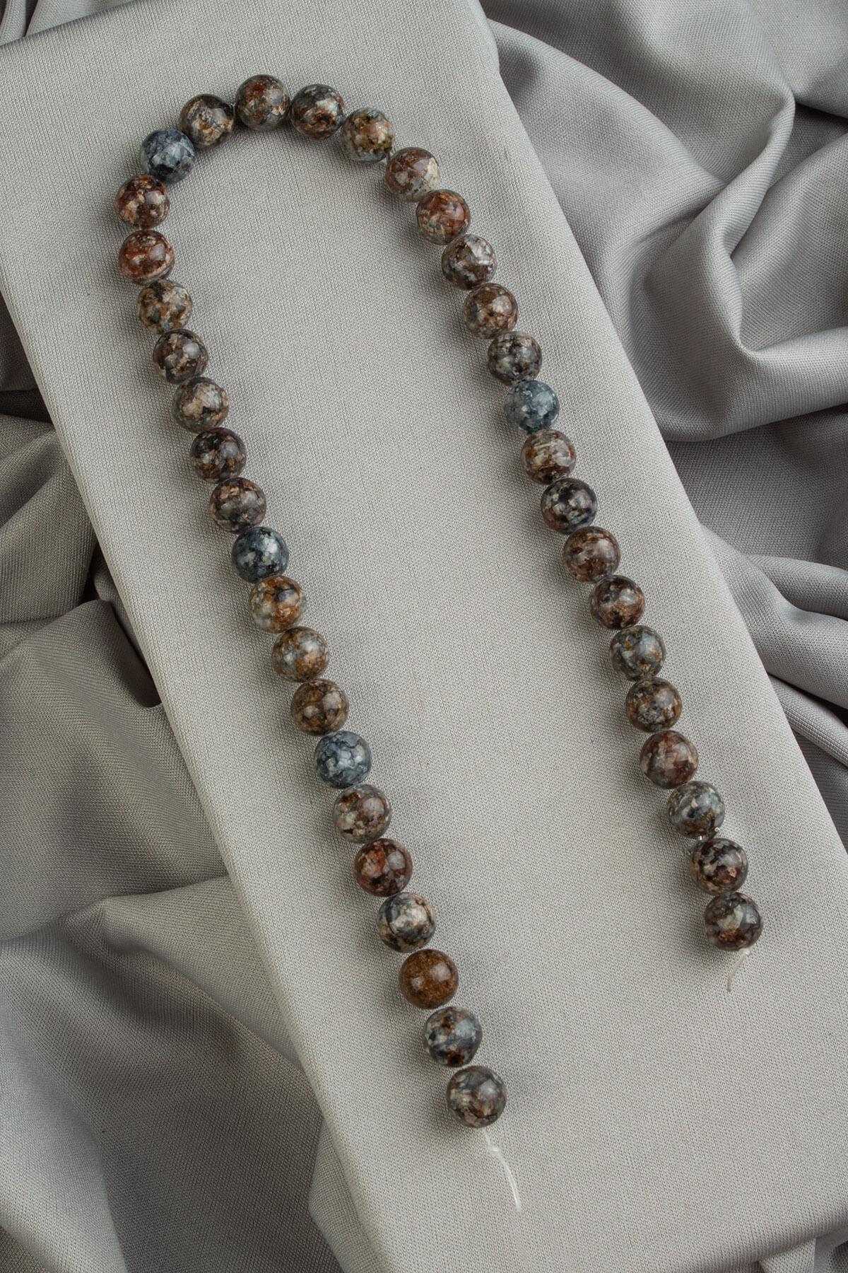 Jasper Doğal Taş Parlak Küre Kesim 10mm Dizi [AA]