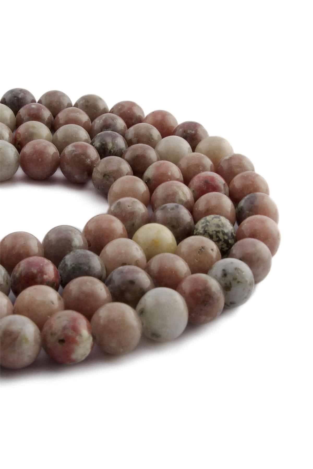Jasper Doğal Taş Parlak Küre Kesim 10mm Dizi [AA]