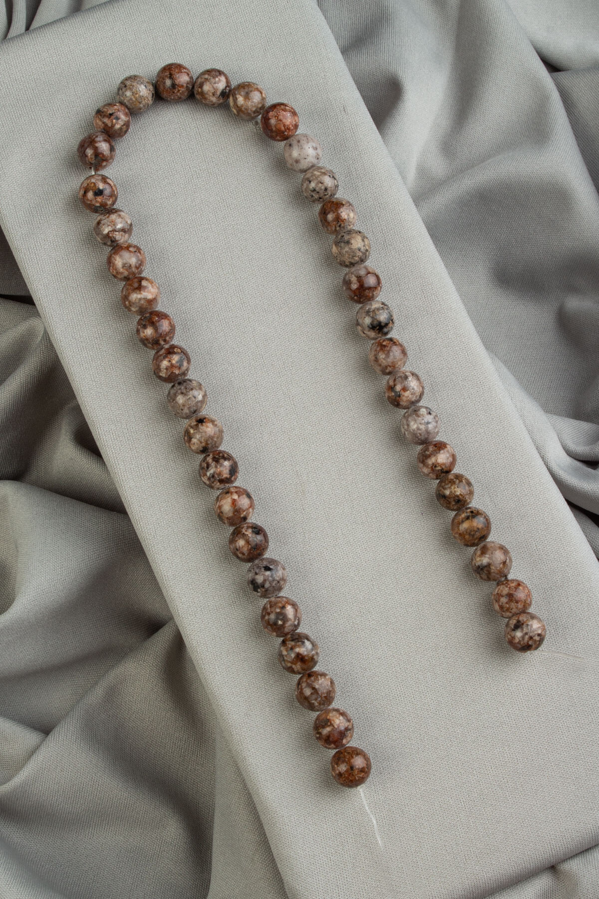 Jasper Doğal Taş Parlak Küre Kesim 10mm Dizi [AA]