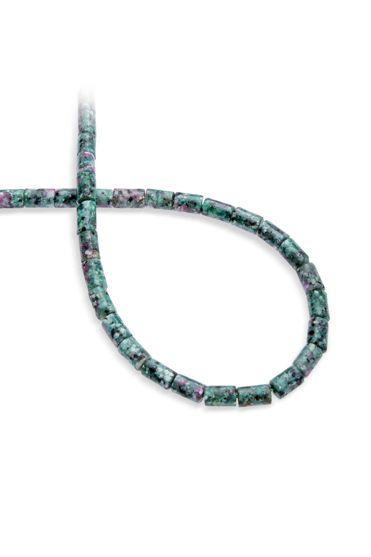 Anyolit Doğal Taş Yeşil Silindir Kesim 5x8mm Dizi AB+