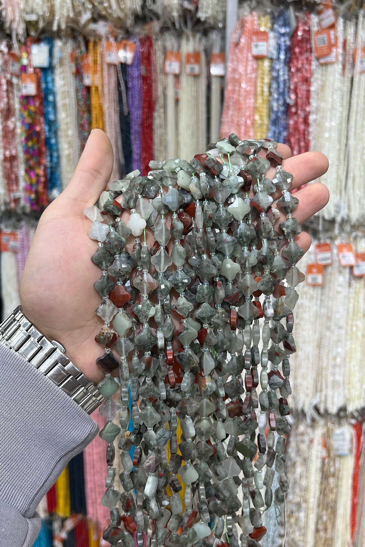 Kan Taşı Doğal Taş Van Cleef Yonca Kesim 12mm Dizi