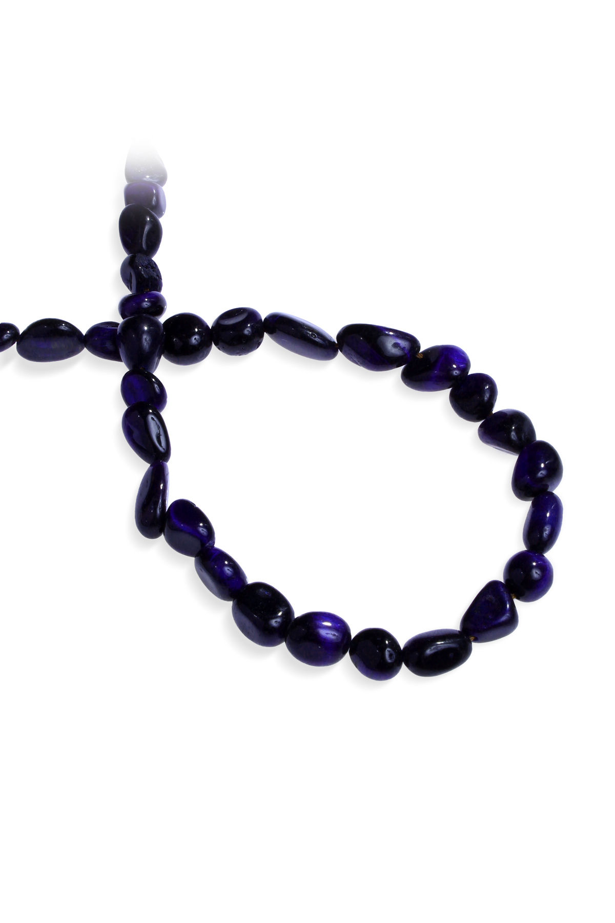 Kaplan Gözü Doğal Taş Lacivert Amorf Kesim 8x9mm Dizi