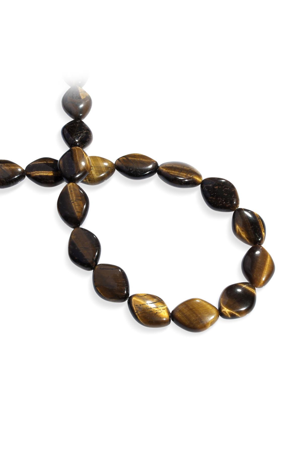 Kaplan Gözü Doğal Taş Parlak Badem Kesim 13x18mm Dizi