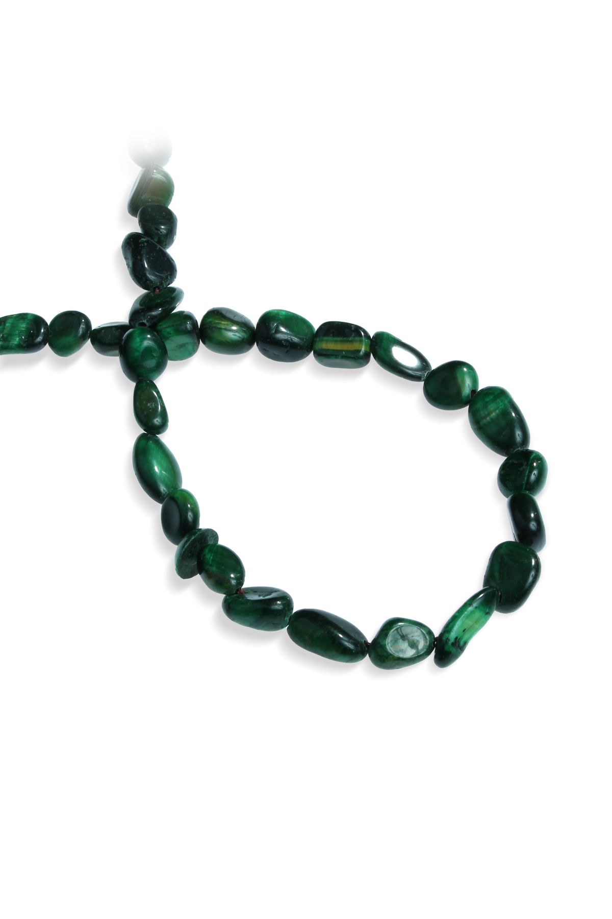 Kaplan Gözü Doğal Taş Yeşil Amorf Kesim 8x9mm Dizi