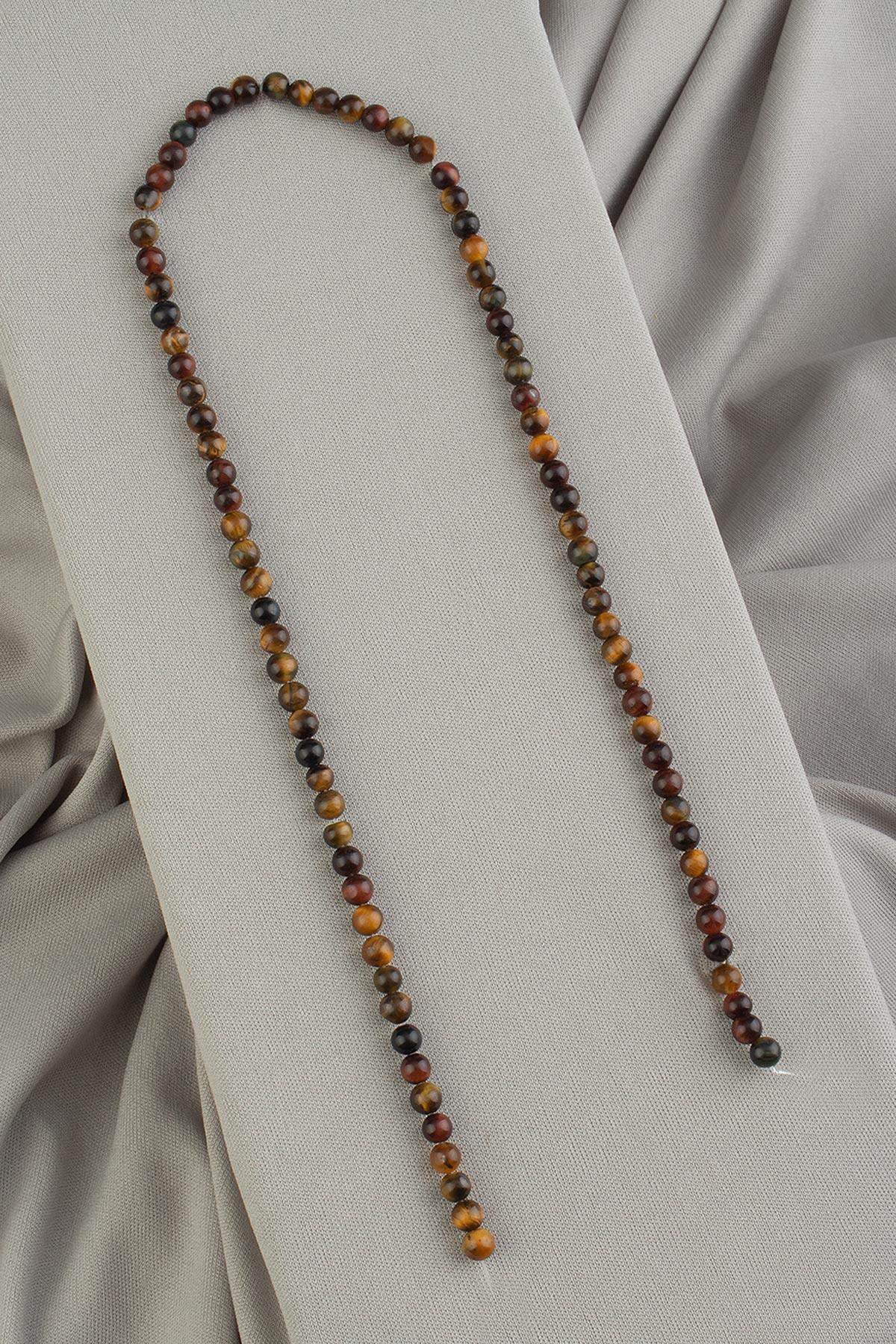 Kaplan Gözü Taşı Küre Kesim 4mm Dizi