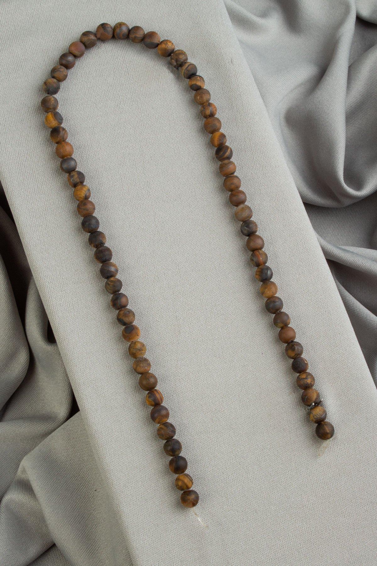 Kaplan Gözü Taşı Küre Kesim 6mm Dizi