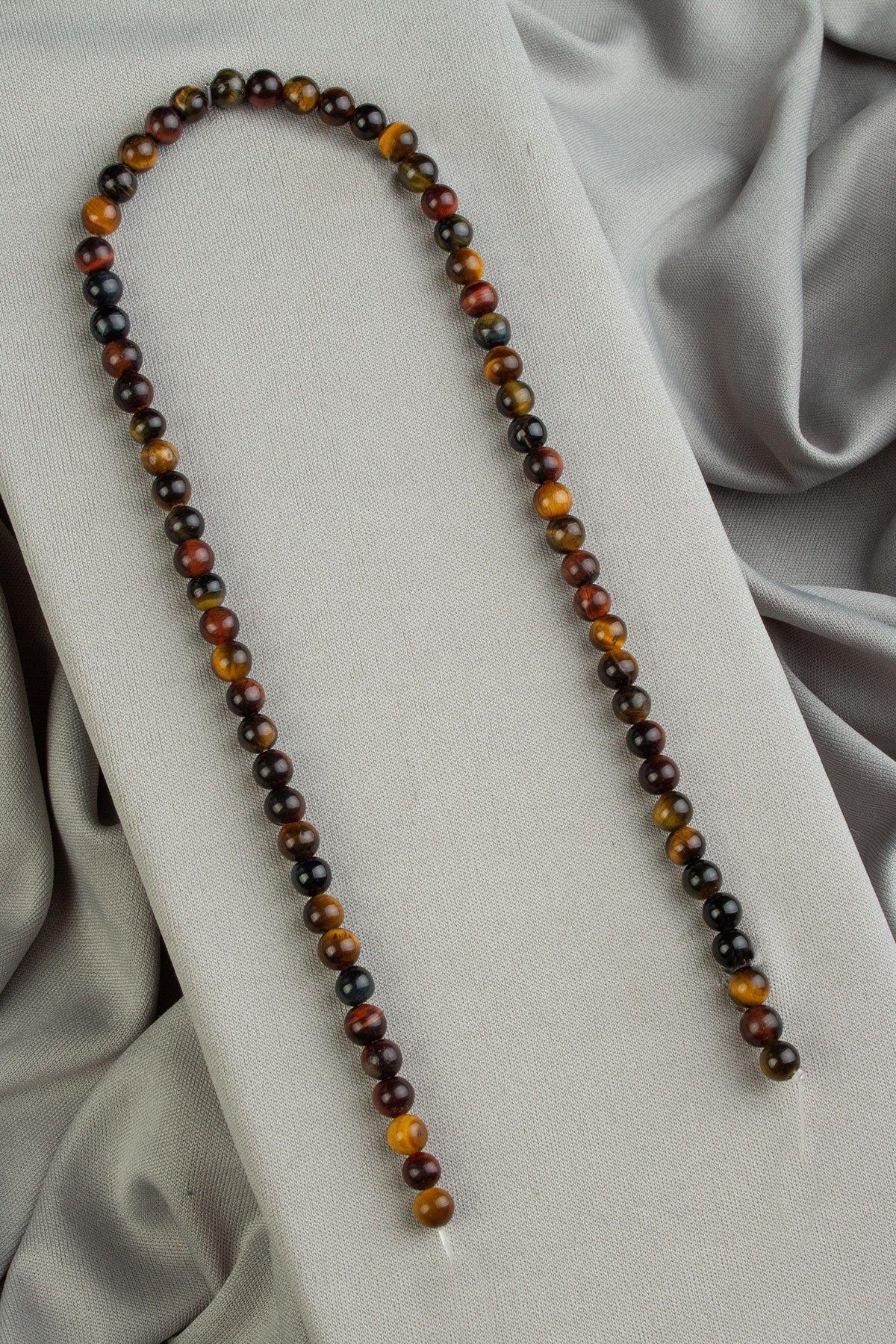 Kaplan Gözü Taşı Küre Kesim 6mm Dizi