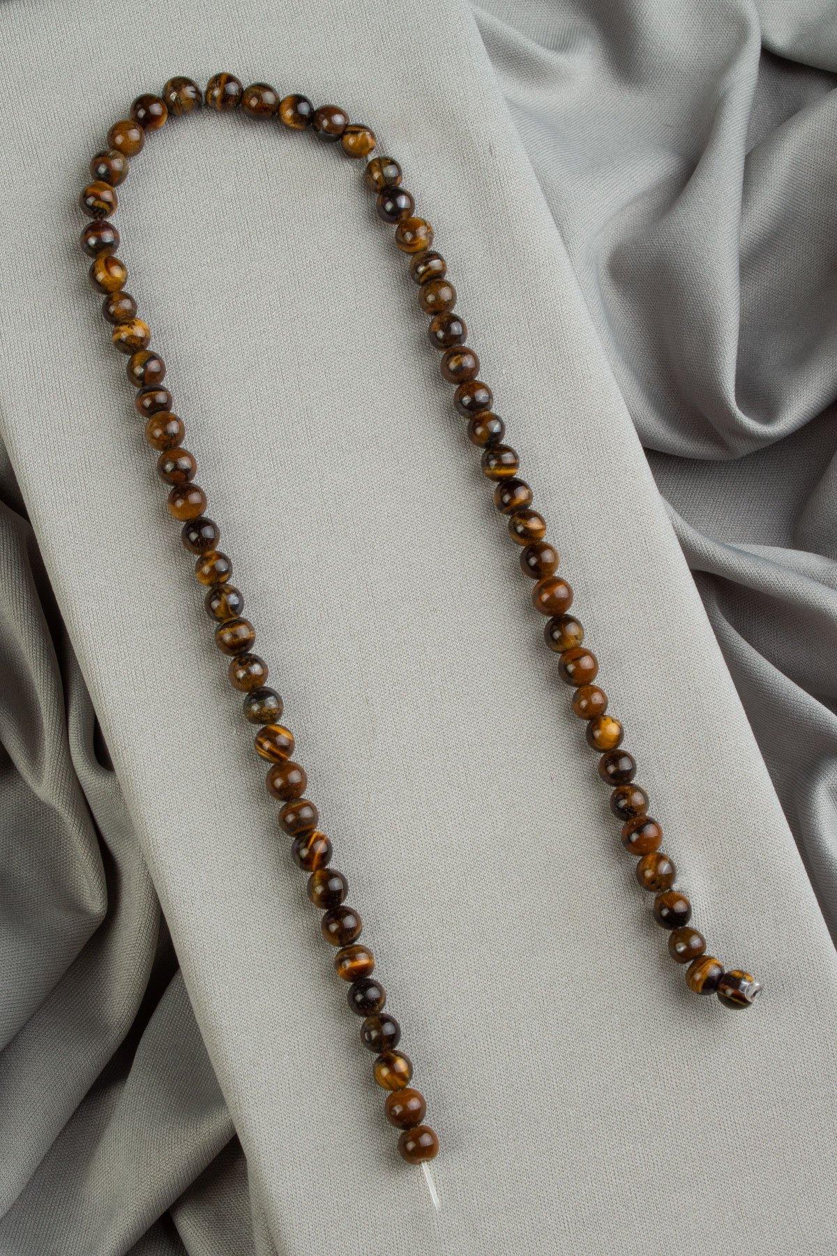 Kaplan Gözü Taşı Küre Kesim 6mm Dizi