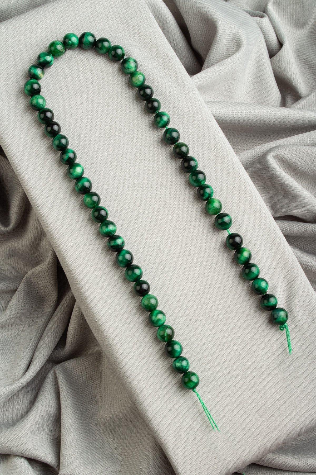 Kaplangözü Doğal Taş Parlak Siyah Küre Kesim 8mm Dizi