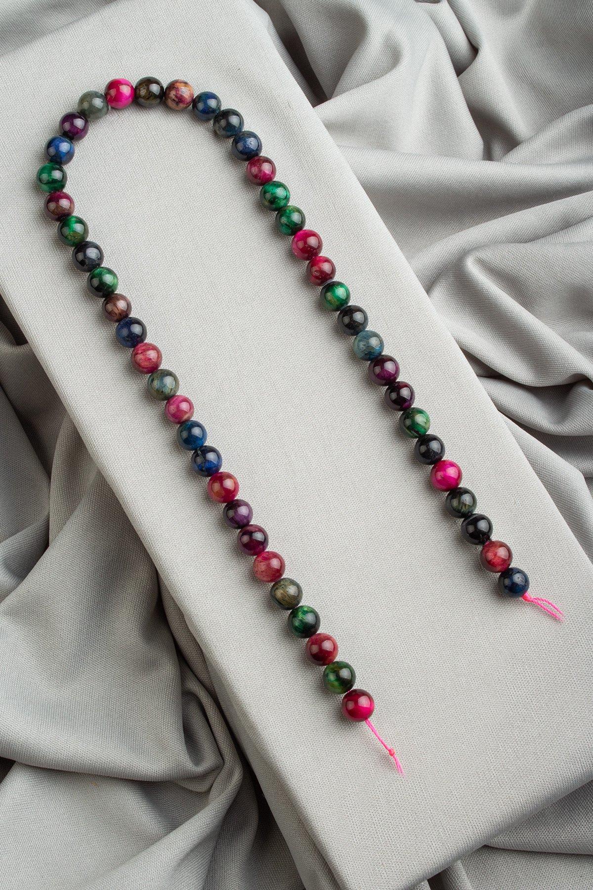 Kaplangözü Doğal Taş Parlak Siyah Küre Kesim 8mm Dizi