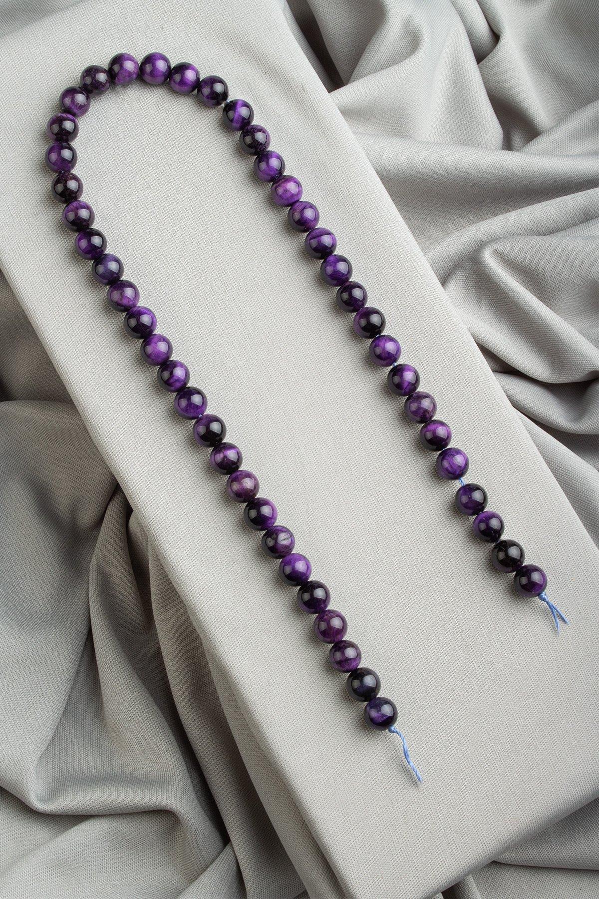 Kaplangözü Doğal Taş Parlak Siyah Küre Kesim 8mm Dizi