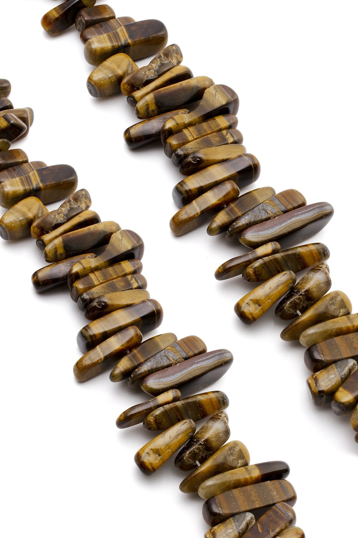 Kaplan Gözü Doğal Taş Parlak Amorf Kesim Dizi [AA]