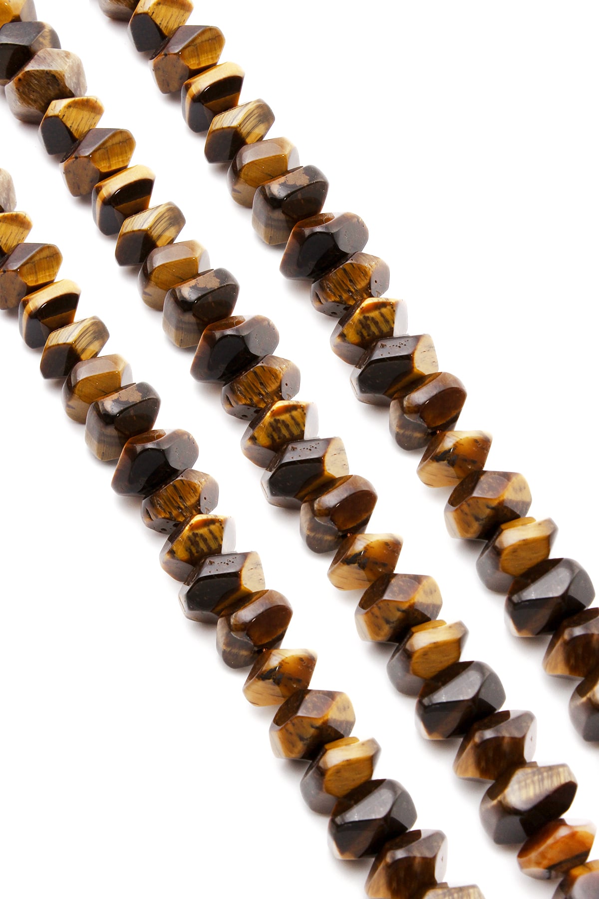 Kaplan Gözü Doğal Taş Parlak Rondela Kesim 10x7mm Dizi [AB+]