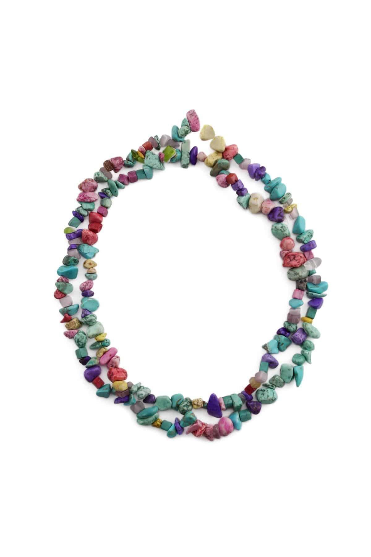 Karışık Doğal Kırık Taş Parlak 5x8mm Dizi