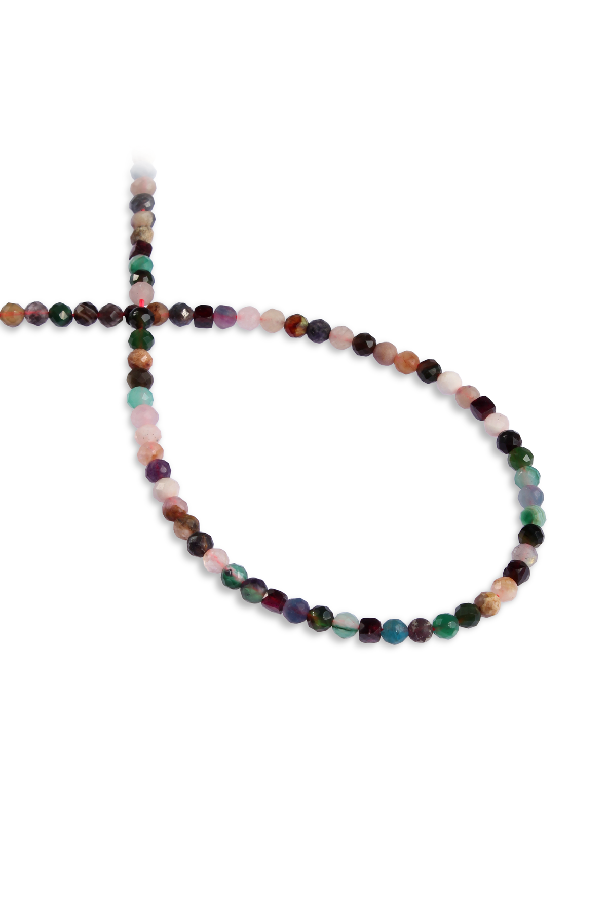 Karışık Doğal Taş Faset Küre Kesim 4mm Dizi