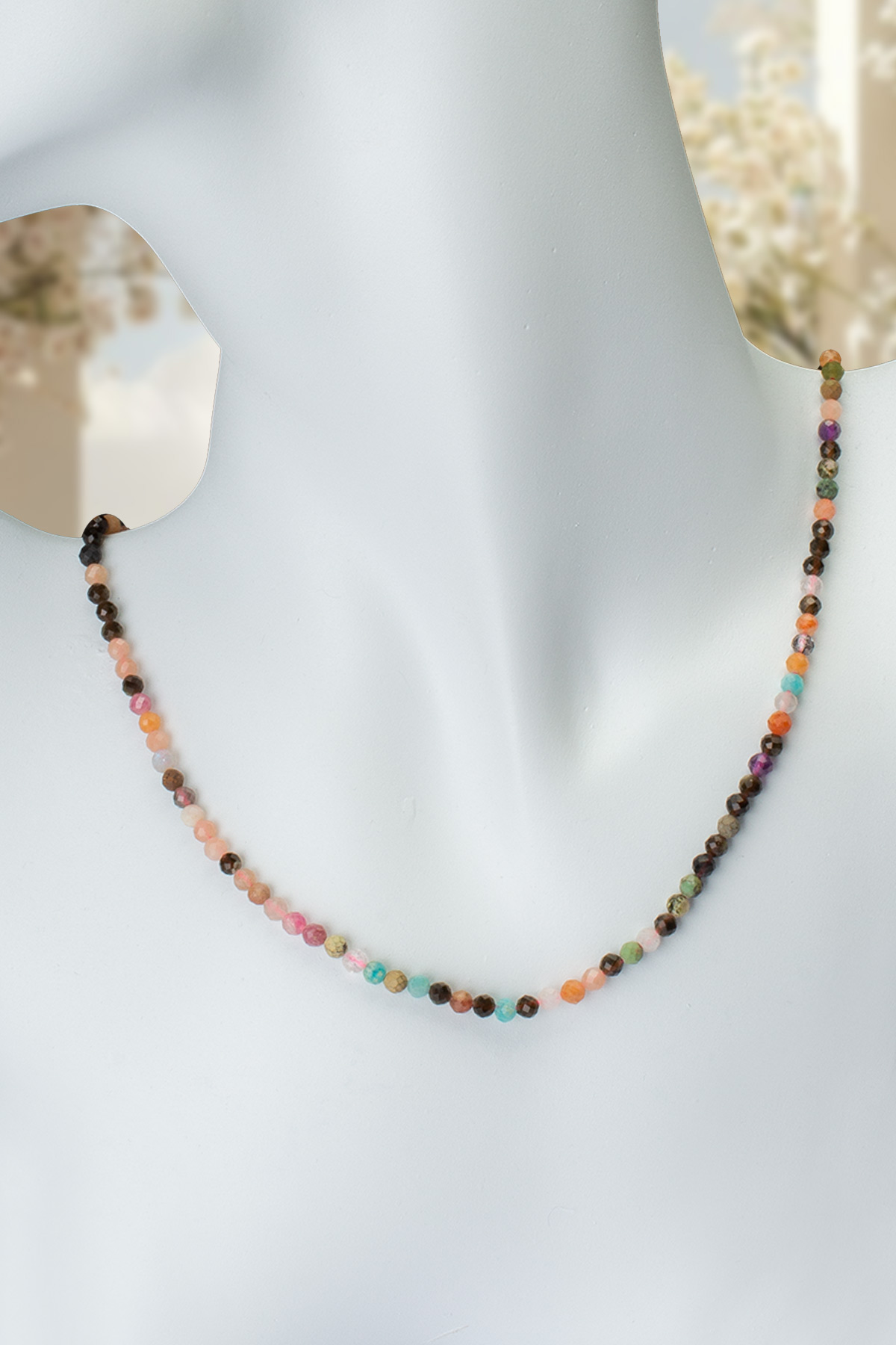 Turmalin Doğal Taş Kristal Küre Kesim 3mm Kolye