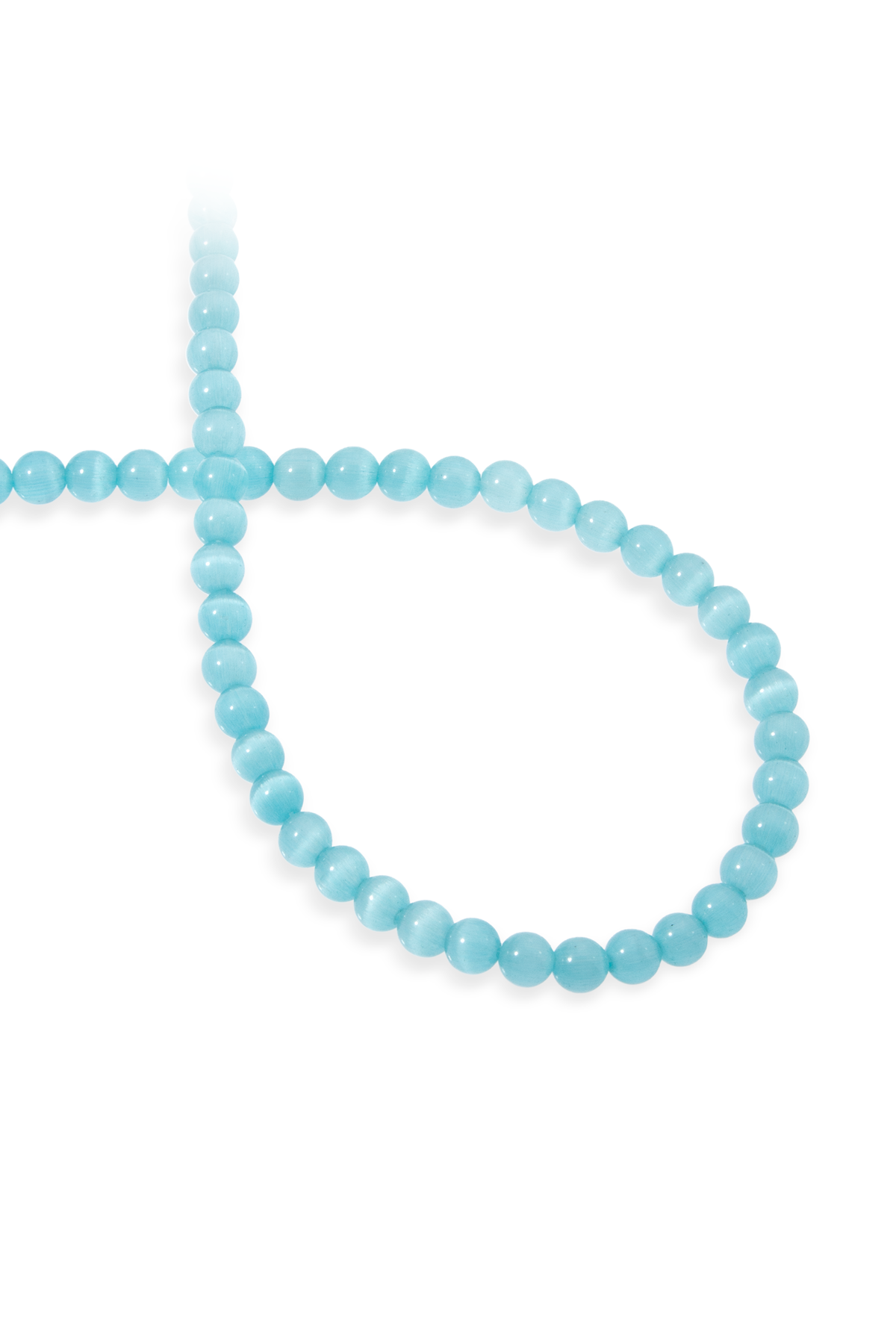 Kedi Gözü Doğal Taş Parlak Açık Mavi Küre Kesim 6mm Dizi [B+]