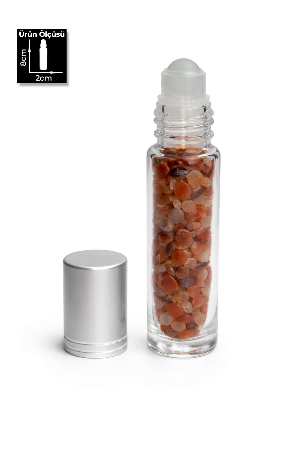 Kırmızı Akik Kırık Taş Roll-On Cam Şişe 10ml