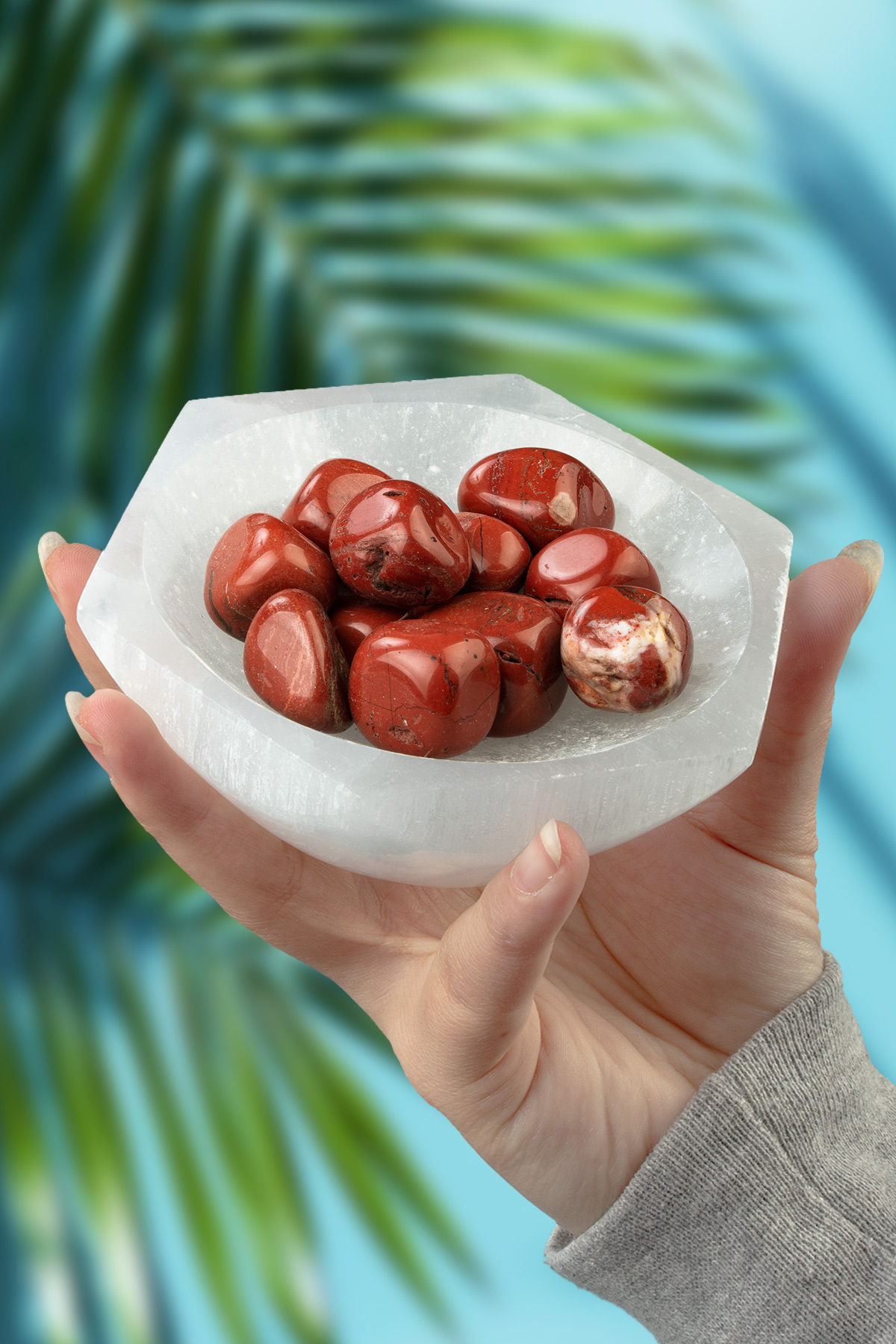 Kırmızı Jasper Taşı Tamburlanmış Kütle - 100 Gram