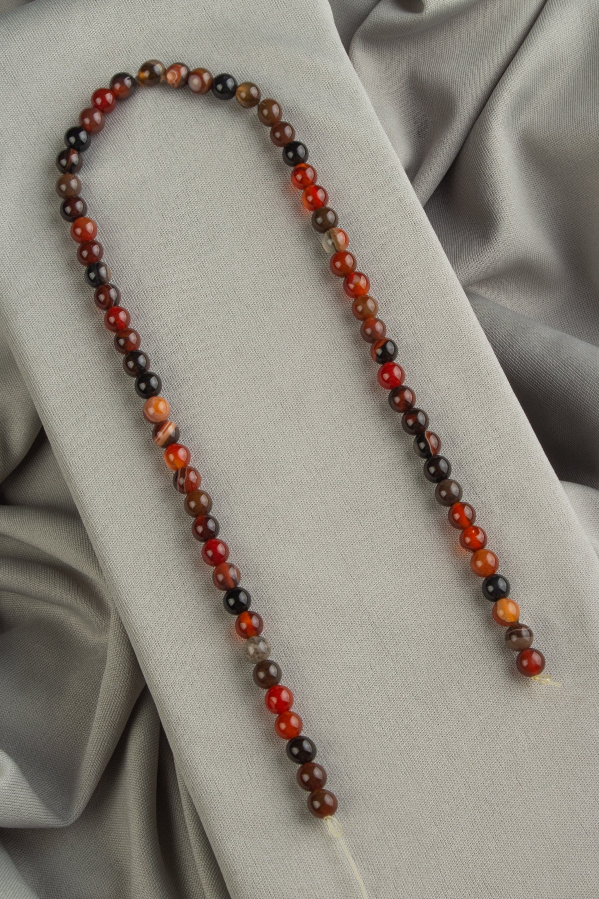 Kızıl Akik Doğal Taş Parlak Küre Kesim 6mm Dizi [AA]