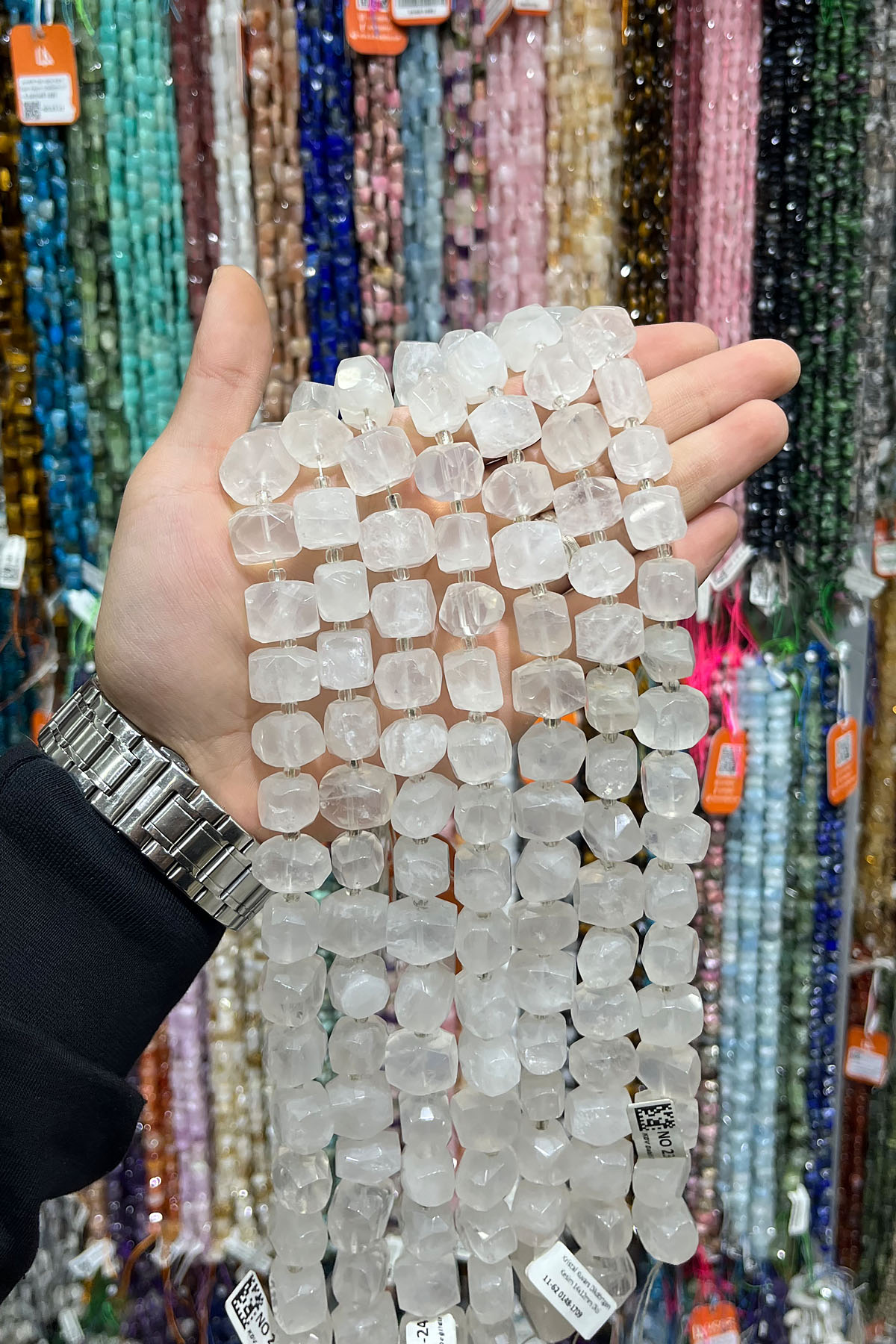 Kristal Kuvars Dikdörtgen Kesim 14x12mm Dizi