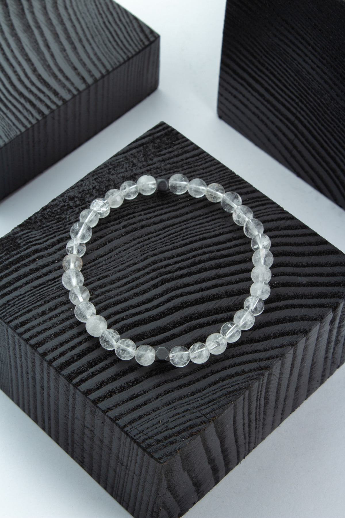 Kristal Kuvars Doğal Taş Küre Kesim 6mm Bileklik