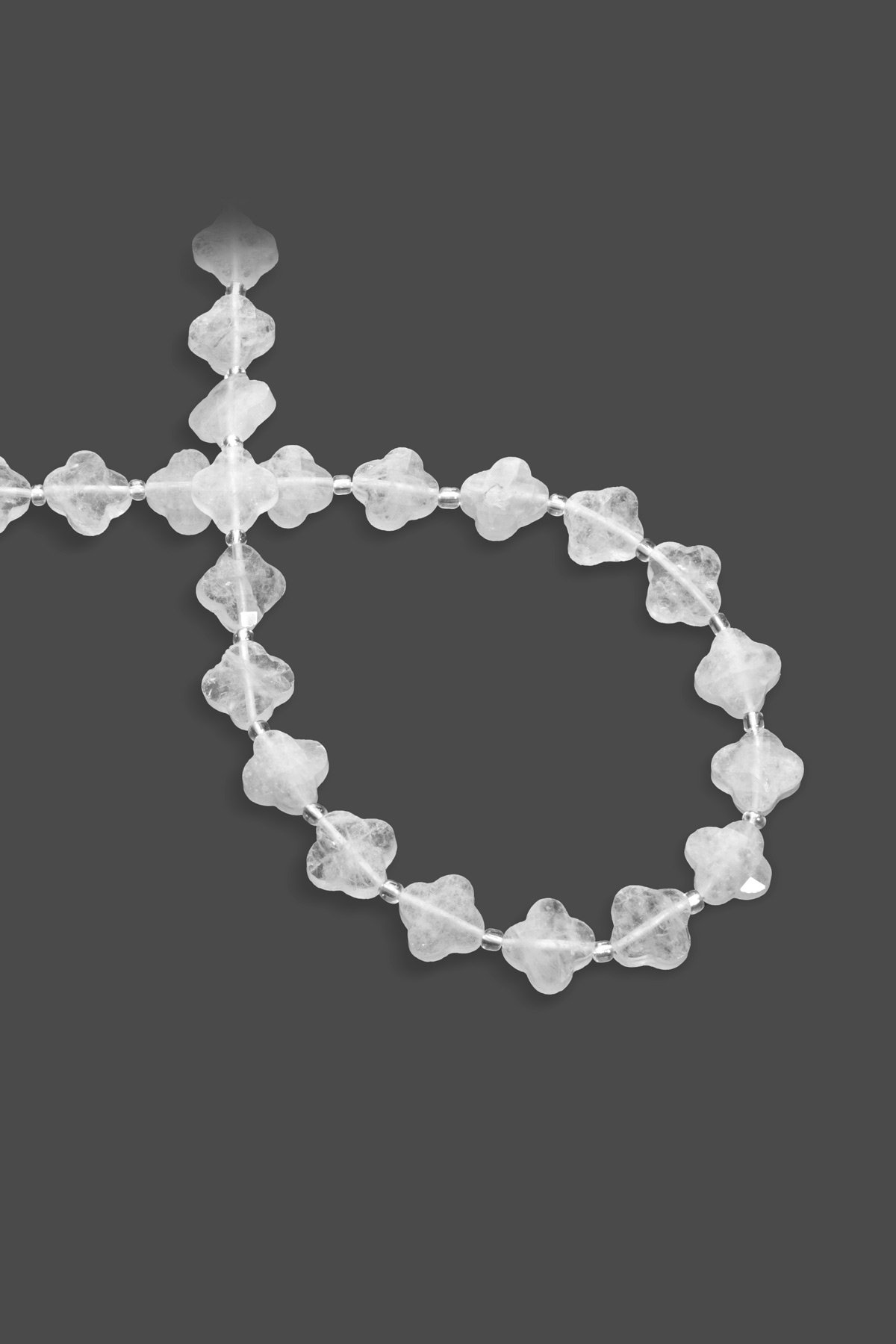 Kristal Kuvars Yonca Kesim 12x12mm Dizi