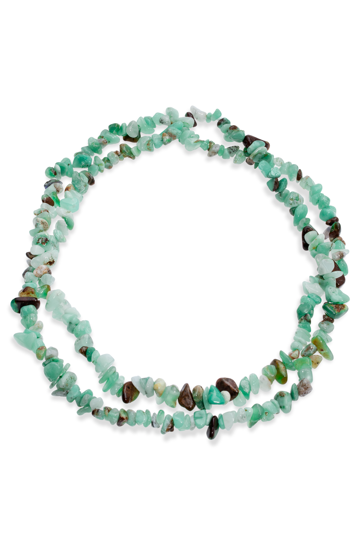 Krizopras Doğal Kırık Taş Orta Boy 5x8mm Dizi