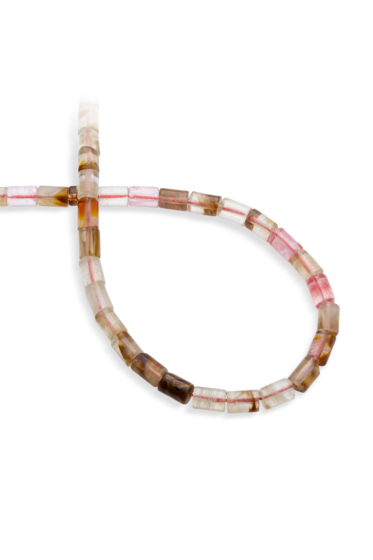 Kuvars Doğal Taş Karışık Silindir Kesim 5x8mm Dizi