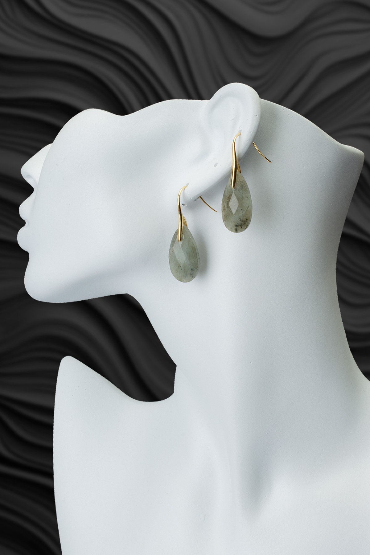 Labradorıt Doğal Taş Küpe